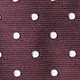 Italian silk repp tie in dot BURGUNDY WHITE DOTS