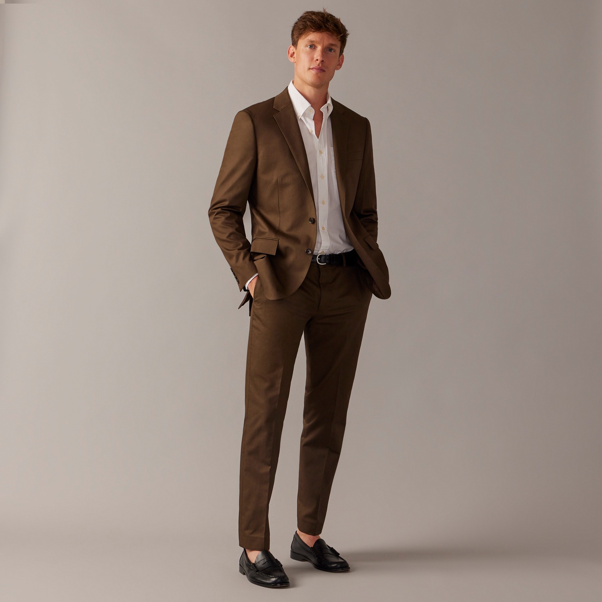 mens Ludlow Slim-fit suit jacket in Italian chino