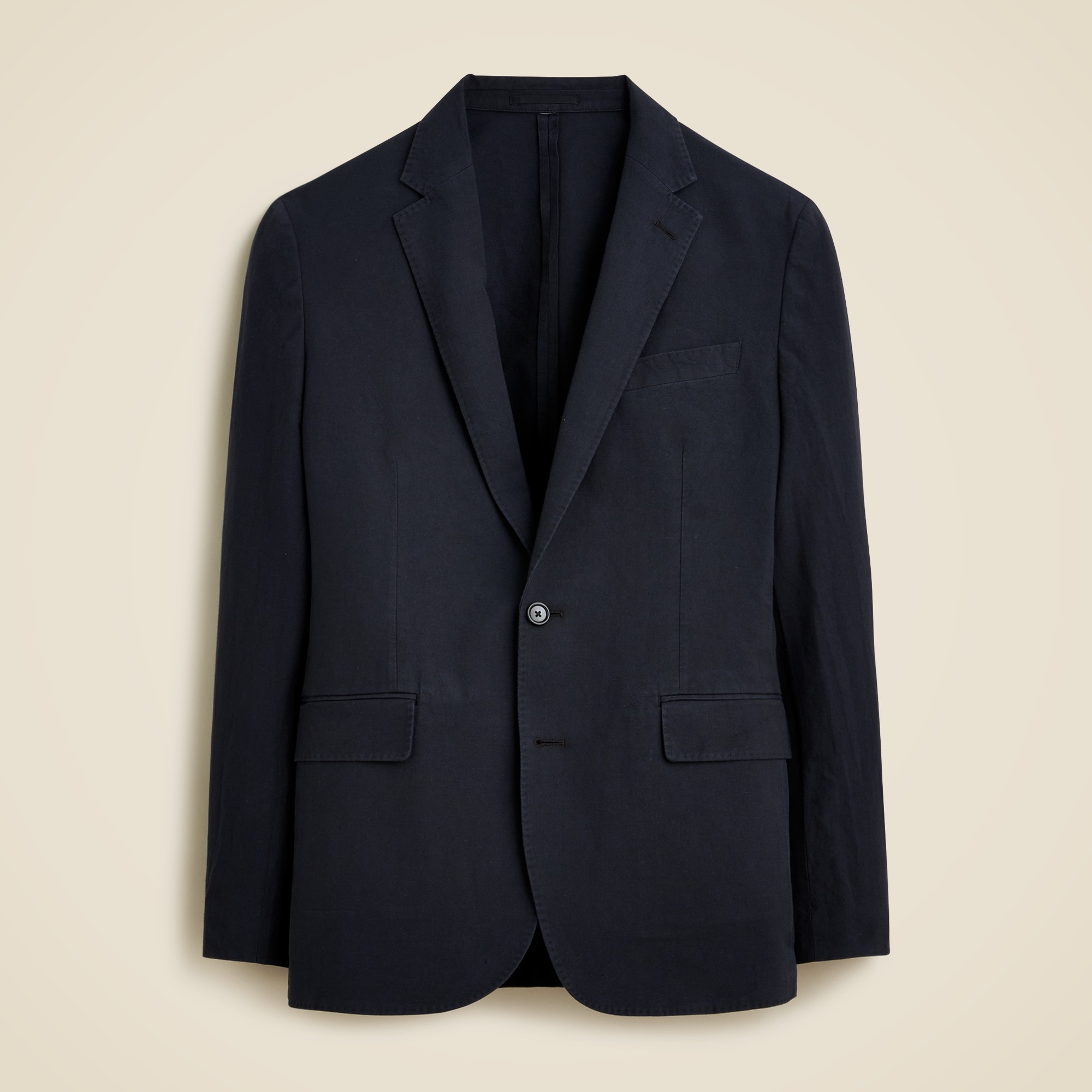  Ludlow Slim-fit unstructured suit jacket in Irish cotton-linen blend