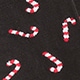 Critter socks CANDY CANES BLACK