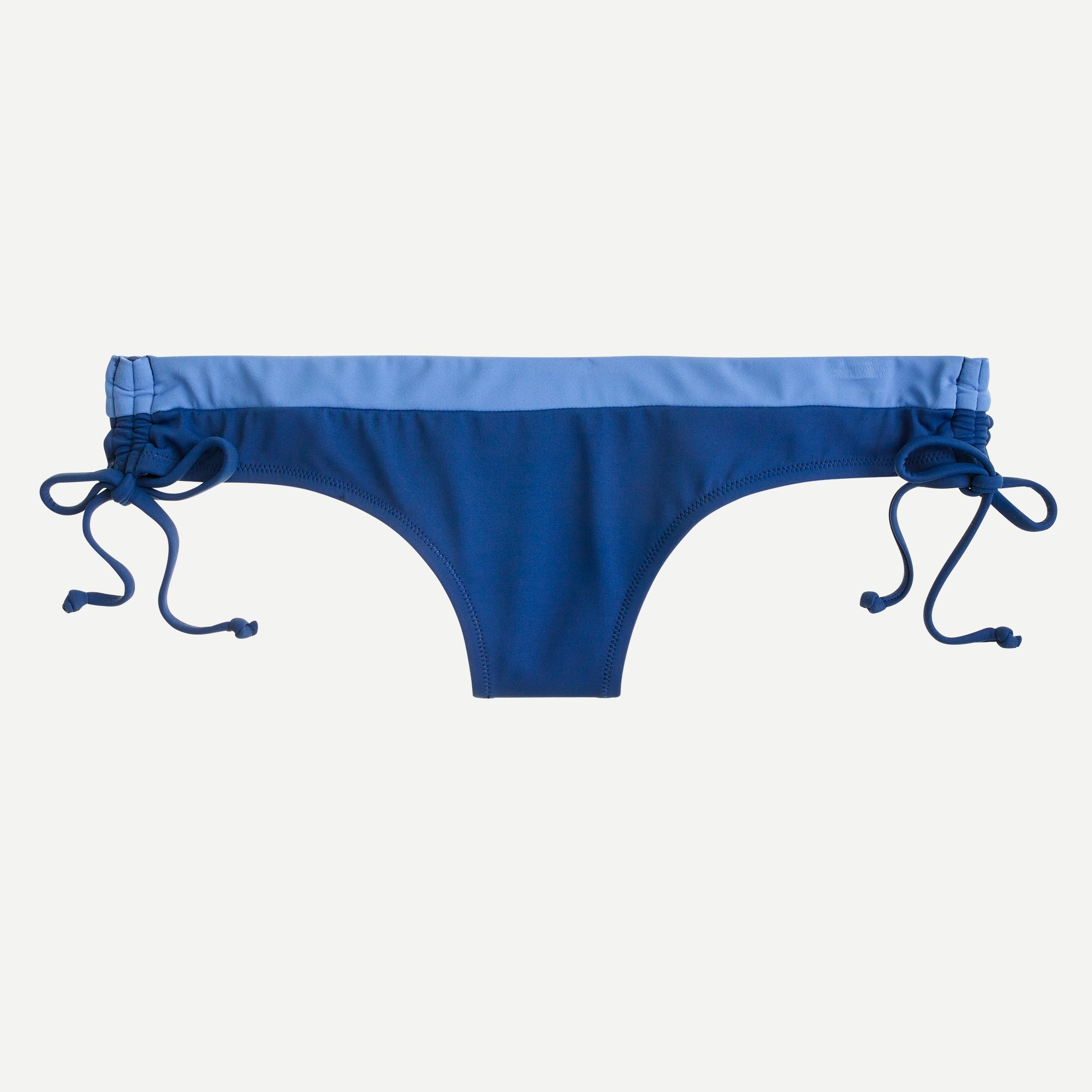  Colorblock string bikini bottom