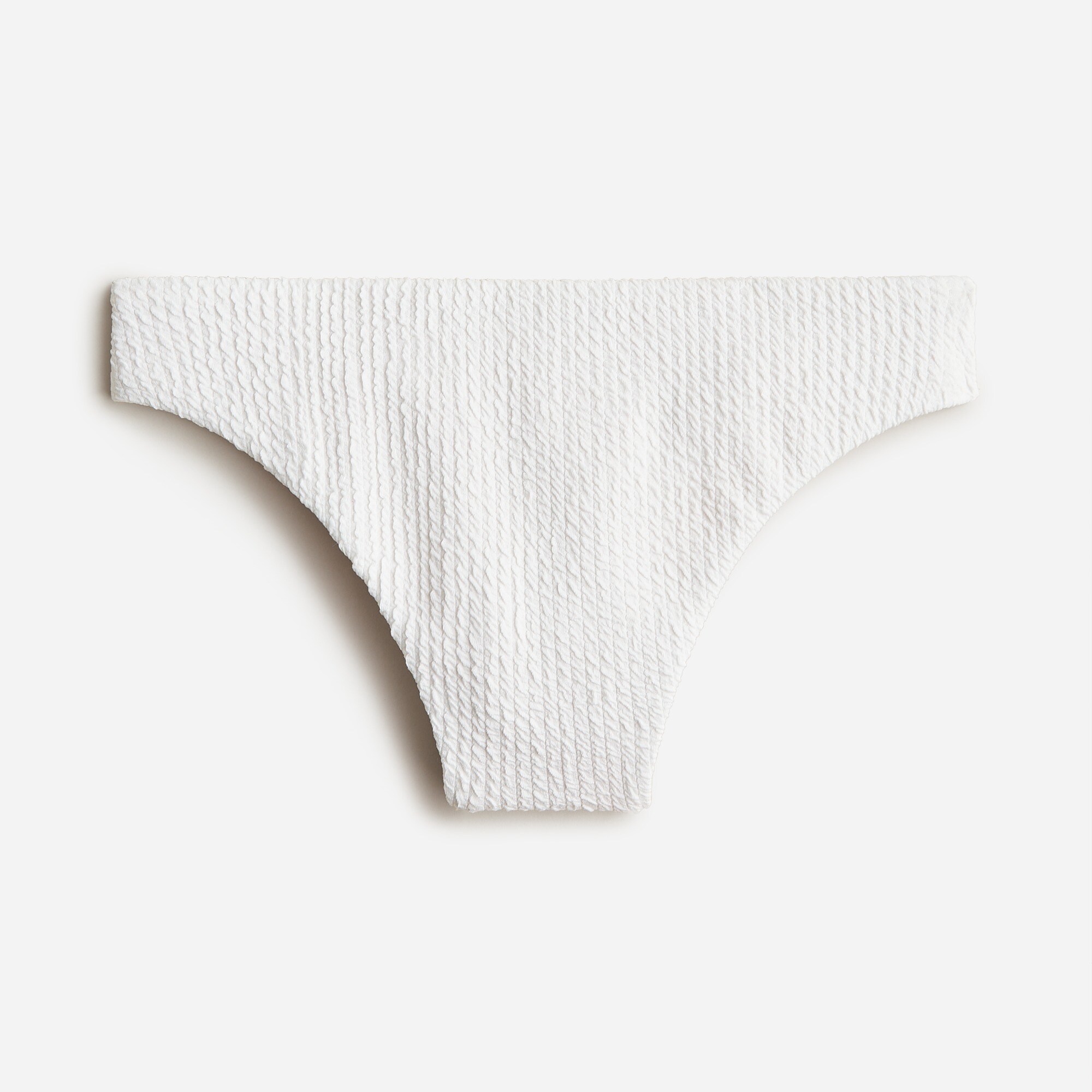  Textured high-rise cheeky bikini bottom