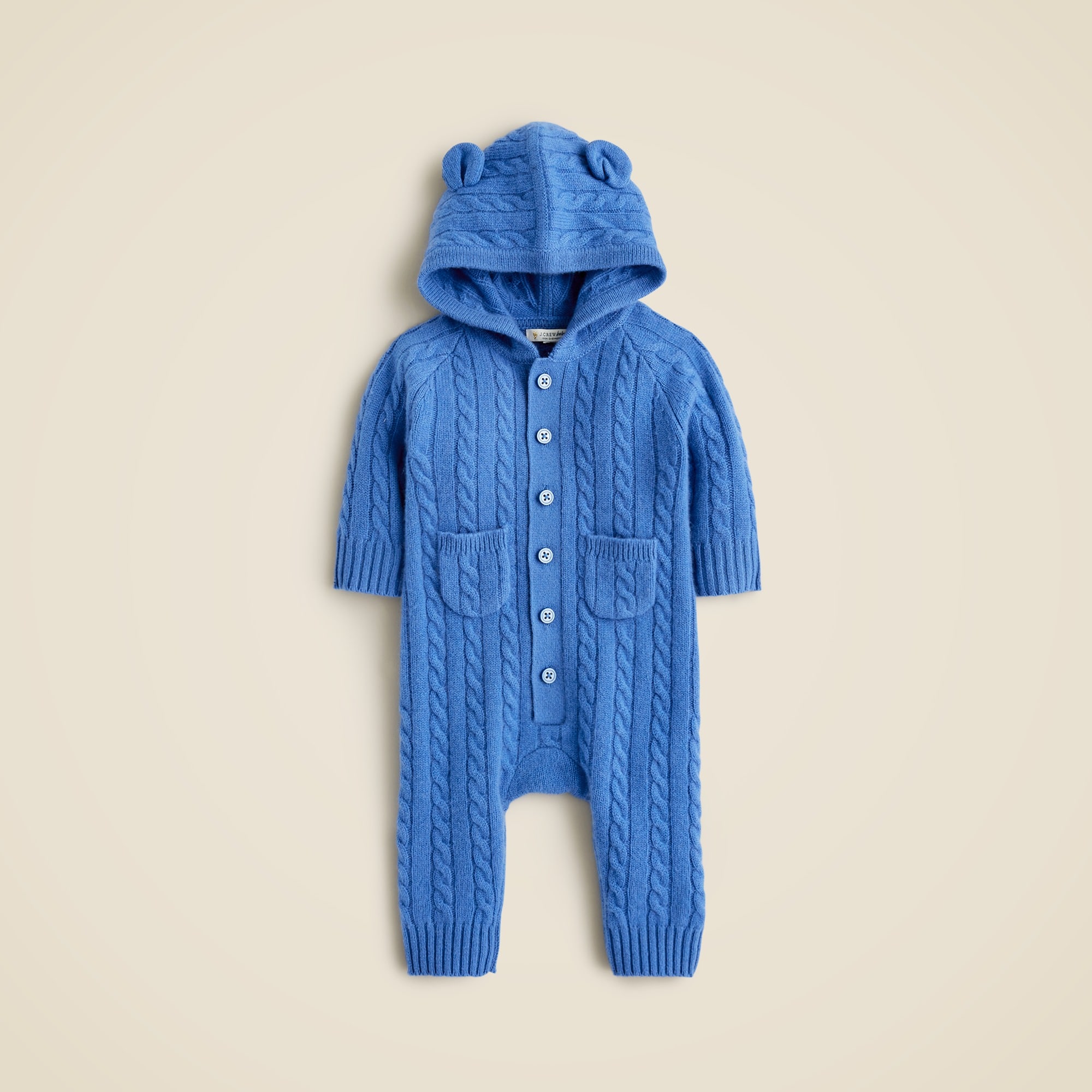 girls Limited-edition baby cashmere cable-knit bear one-piece