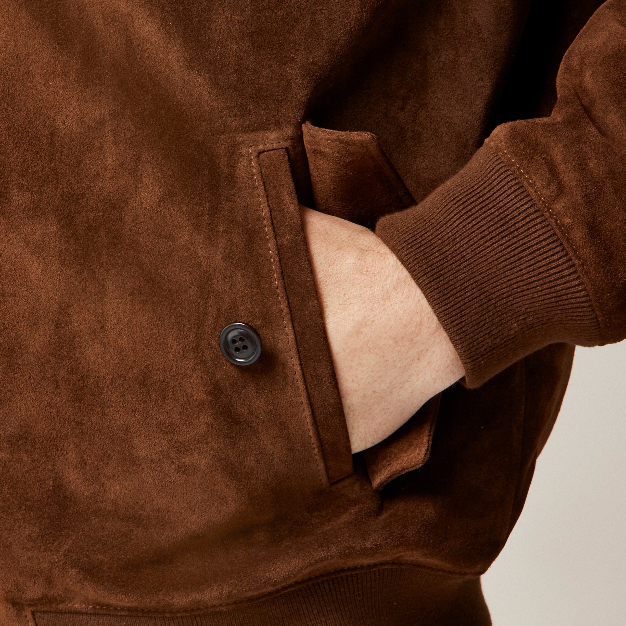 Harrington jacket in Italian suede