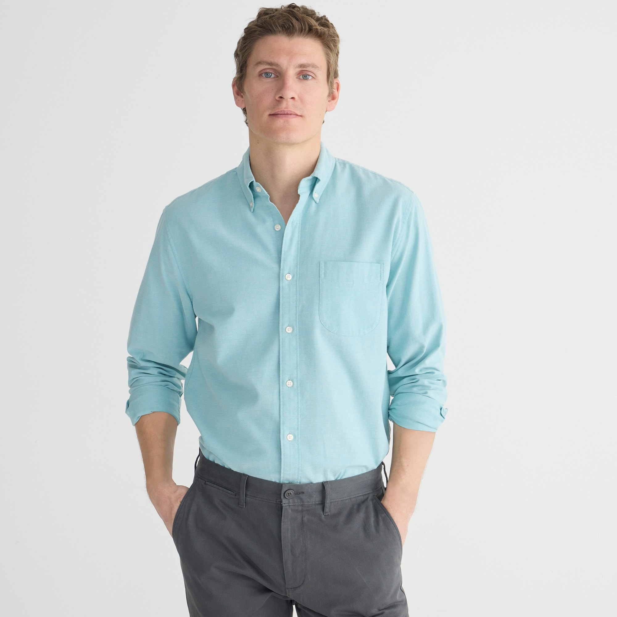 mens Broken-in organic cotton oxford shirt