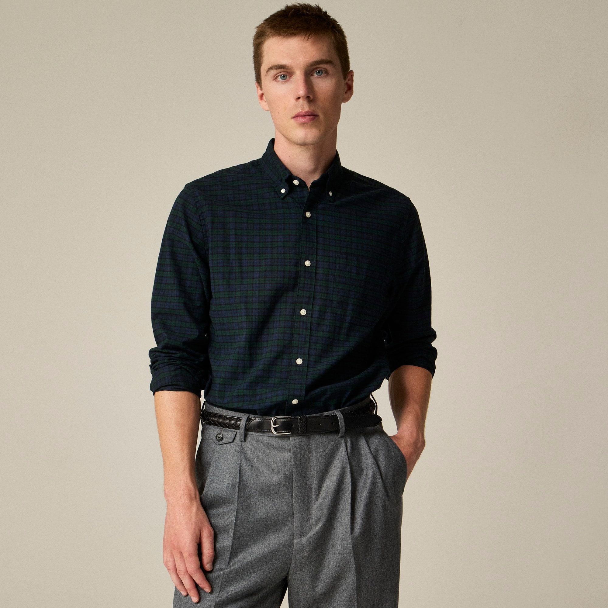 Broken-in organic cotton oxford shirt