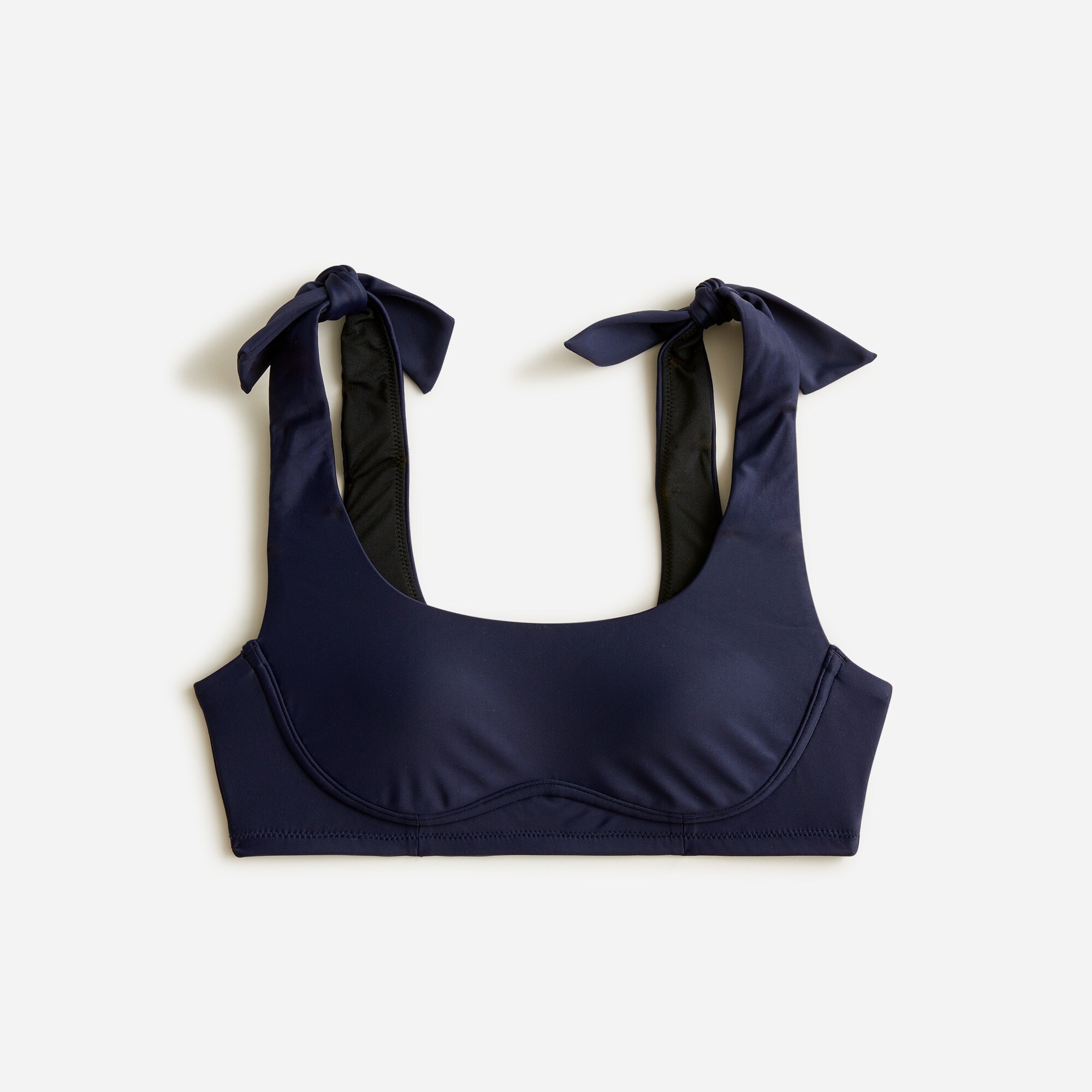  Tie-shoulder scoopneck bikini top