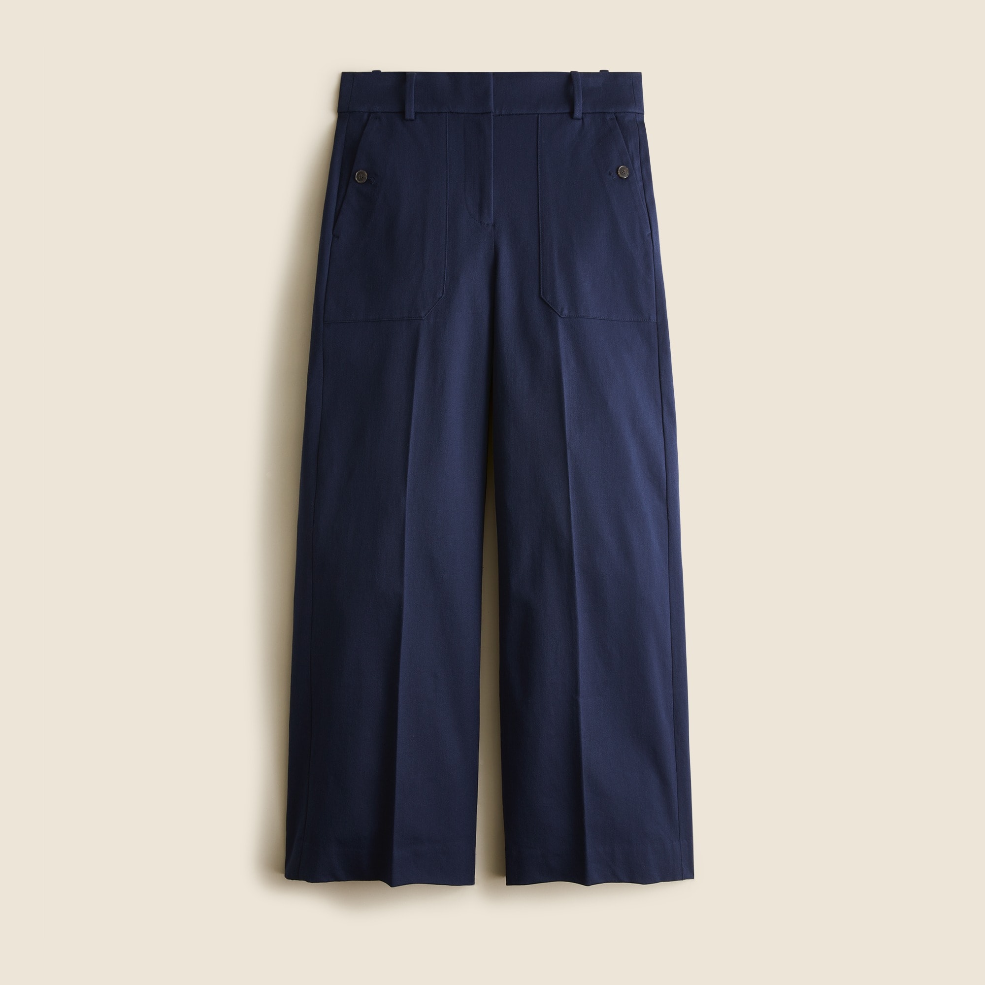 womens Sydney wide-leg pant in bi-stretch cotton blend