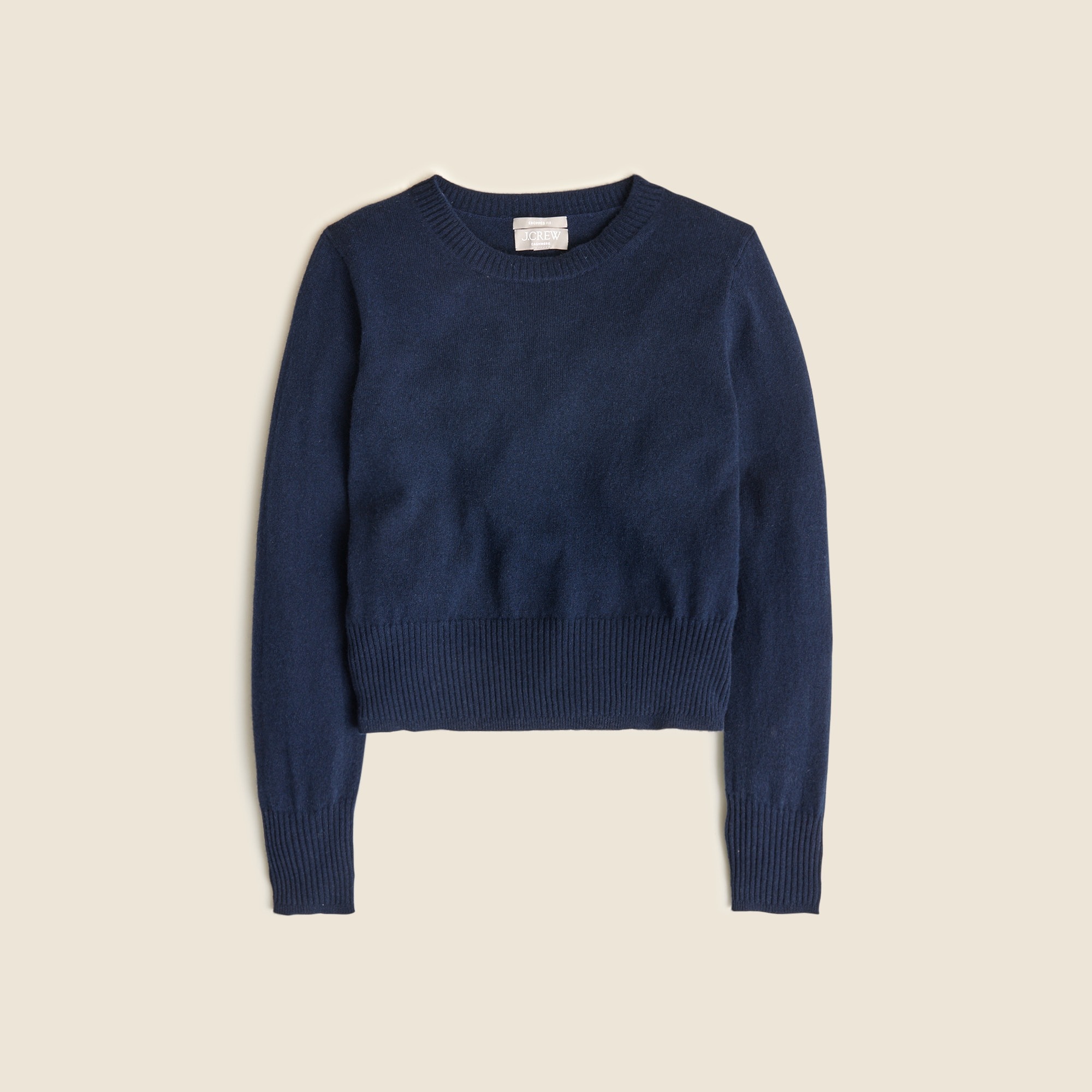  Cashmere shrunken crewneck sweater