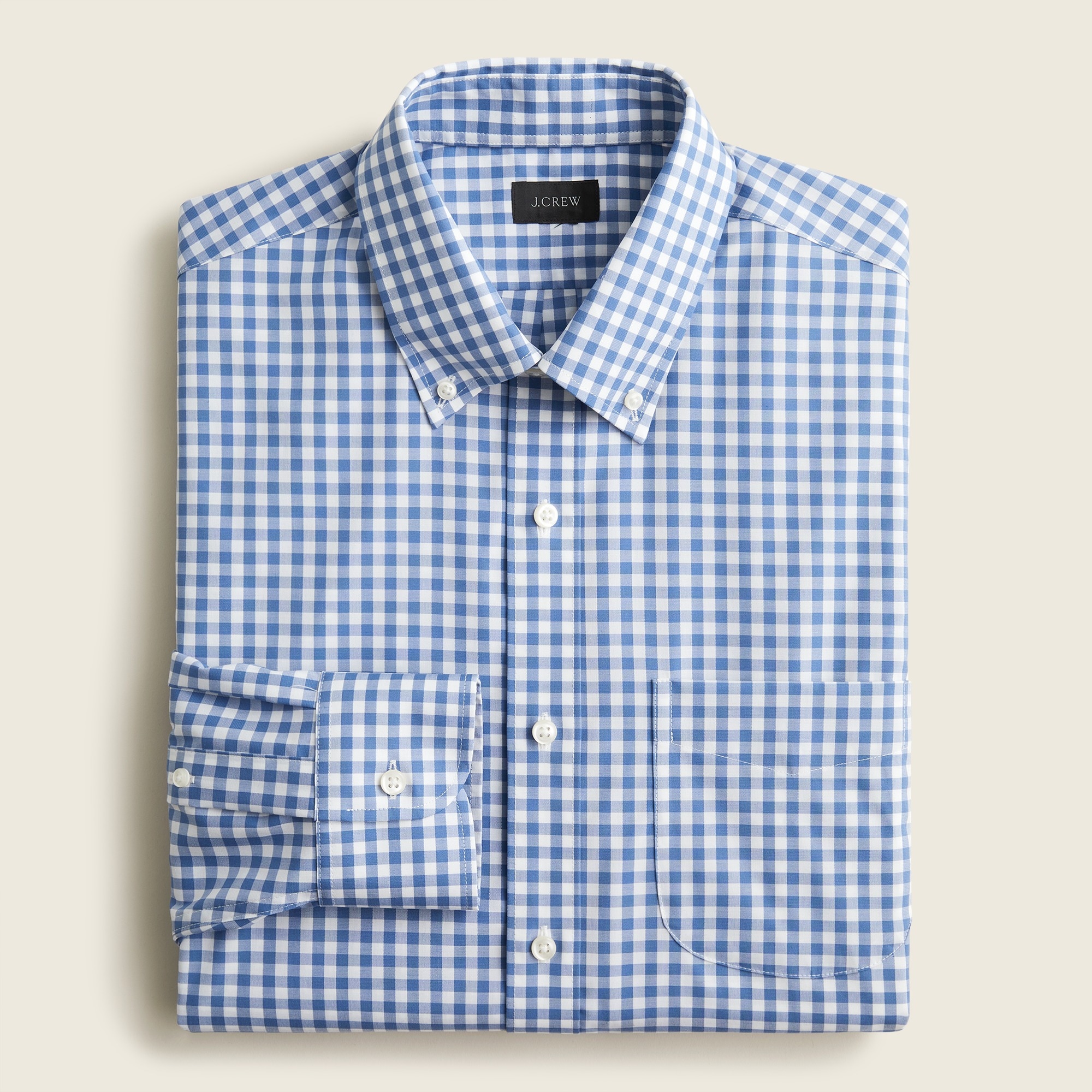  Slim Bowery wrinkle-free dress shirt with button-down collar