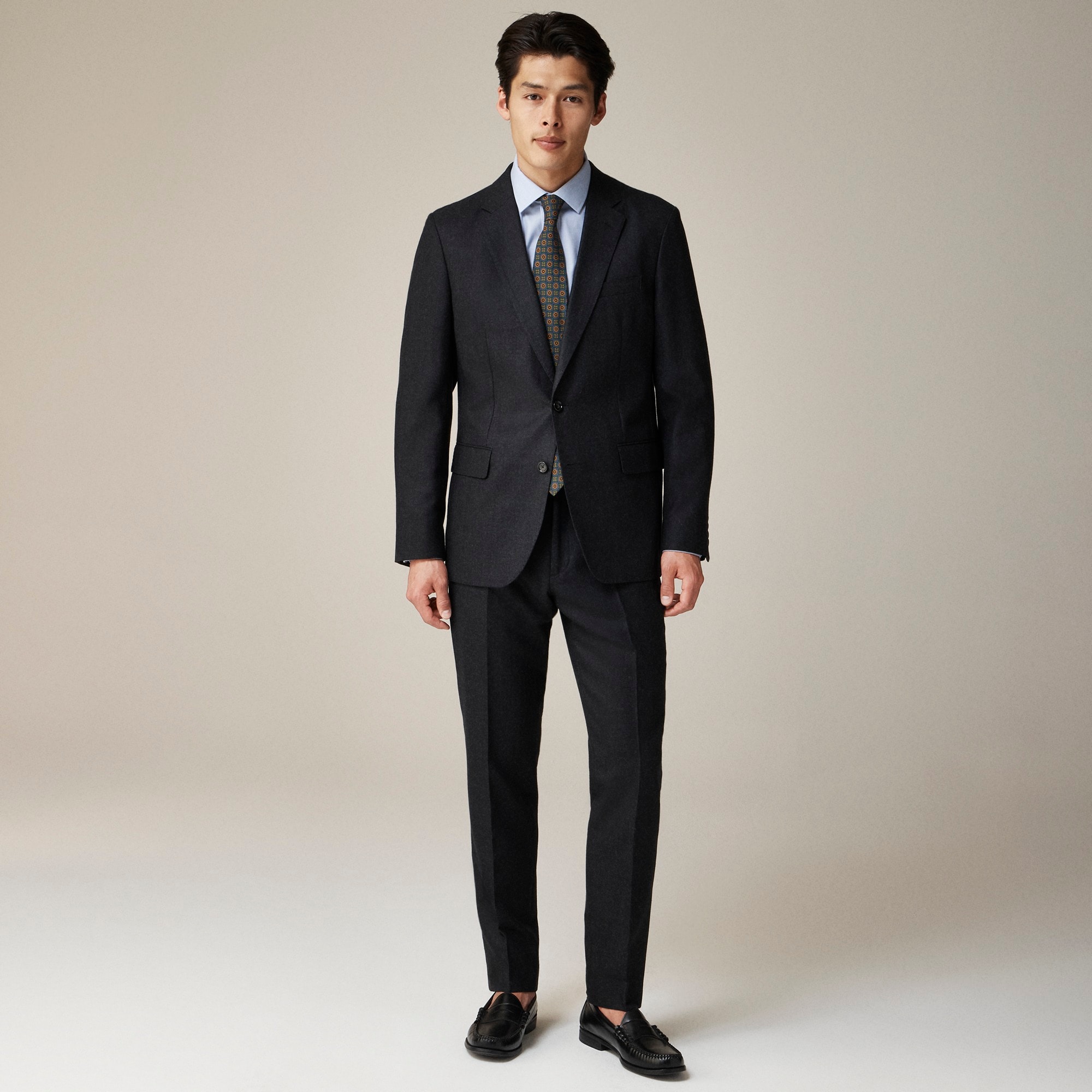 mens Ludlow Slim-fit suit jacket in English cotton-wool blend