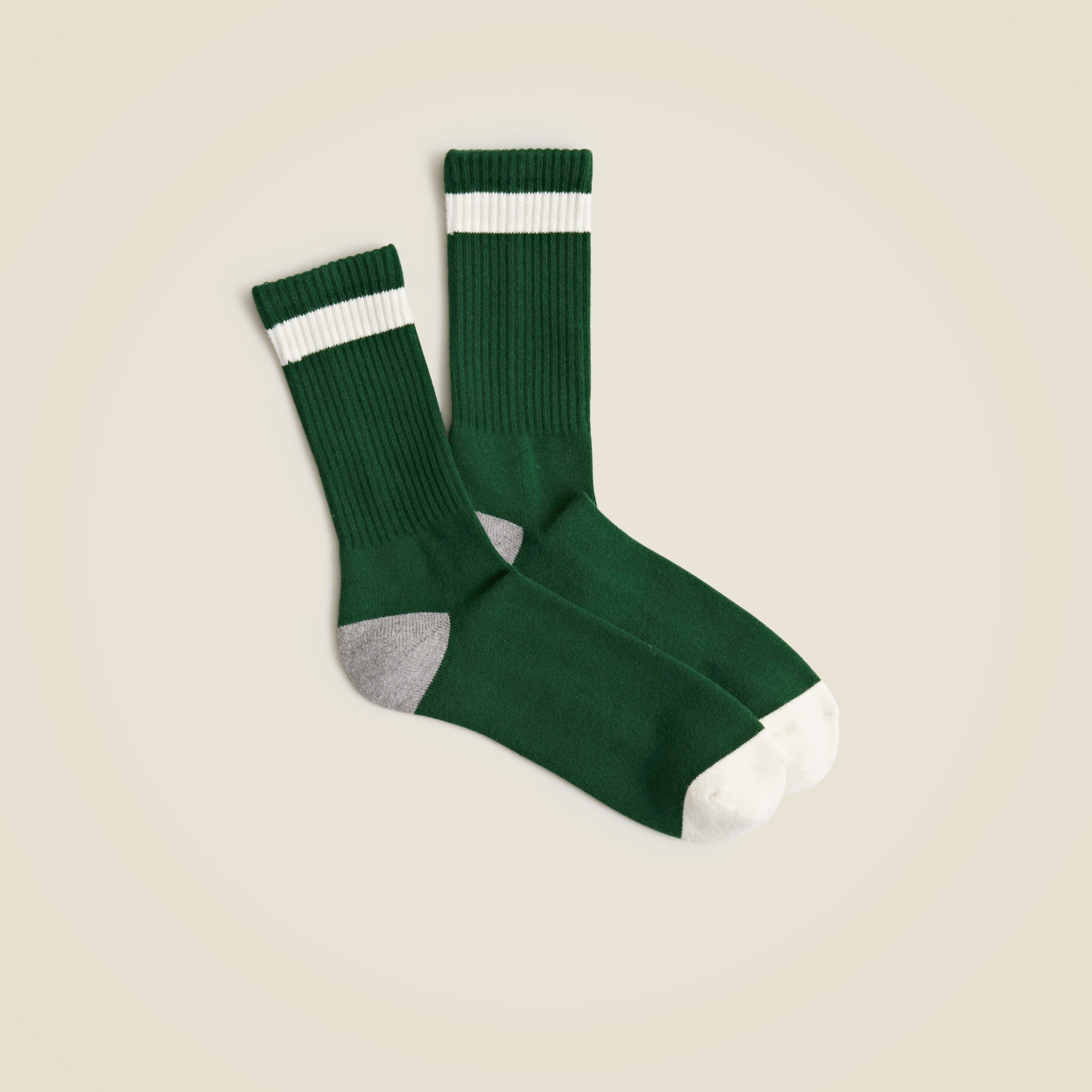 mens Athletic crew socks in gym stripe