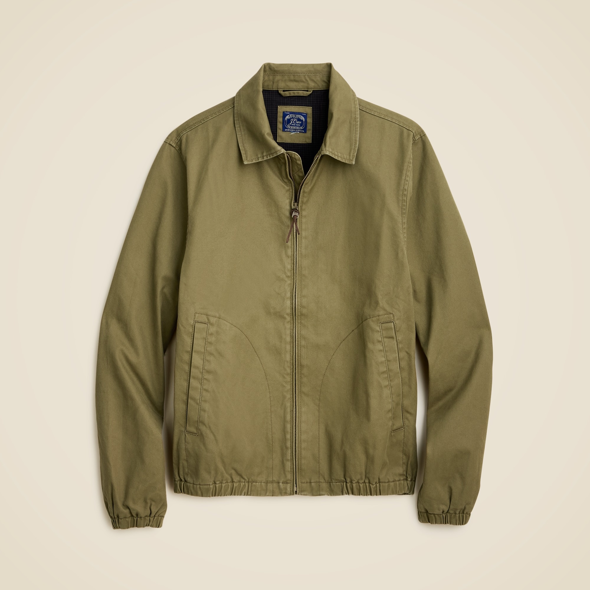 mens Harrington jacket in cotton twill