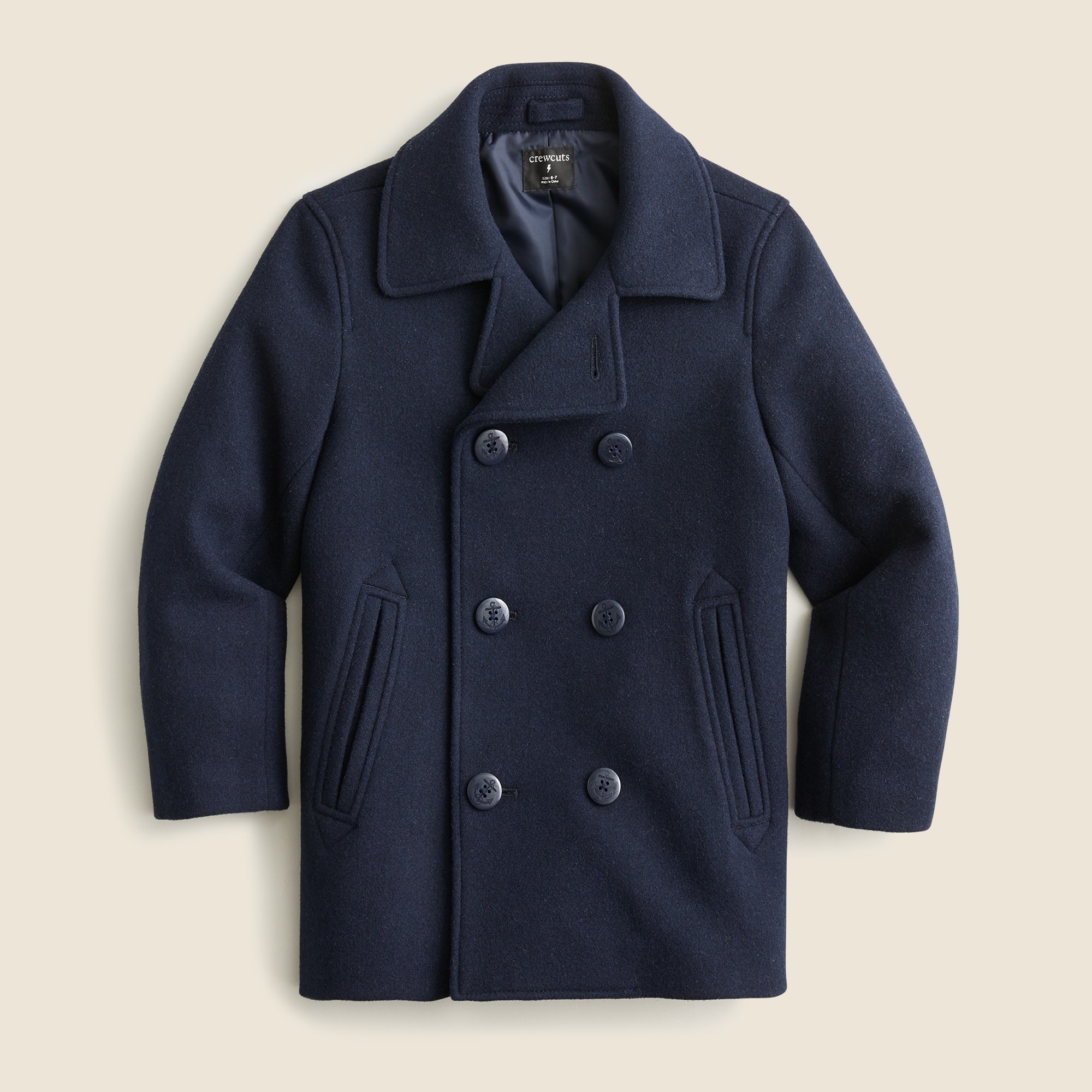 boys Kids' relaxed wool-blend peacoat