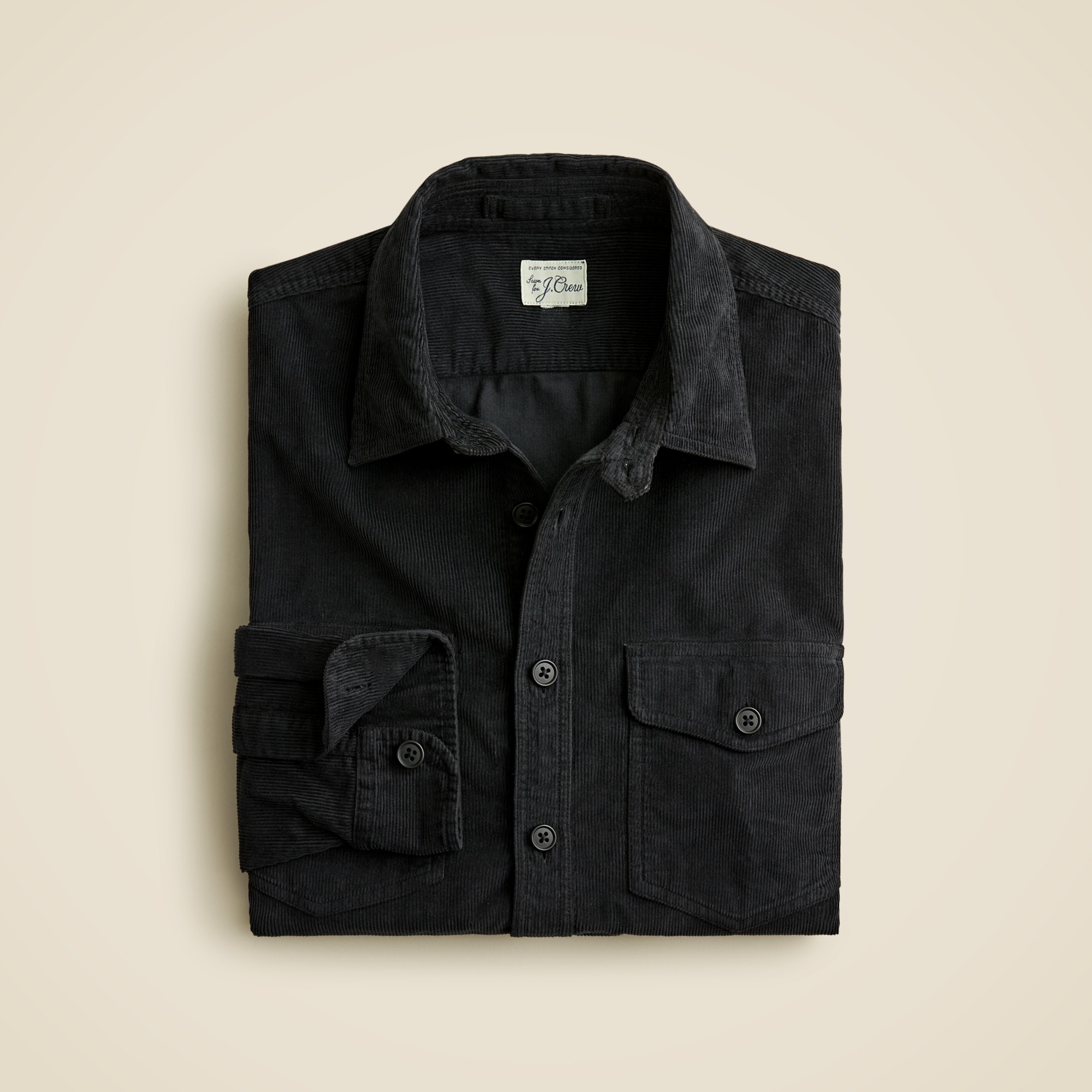 mens Garment-dyed corduroy CPO shirt