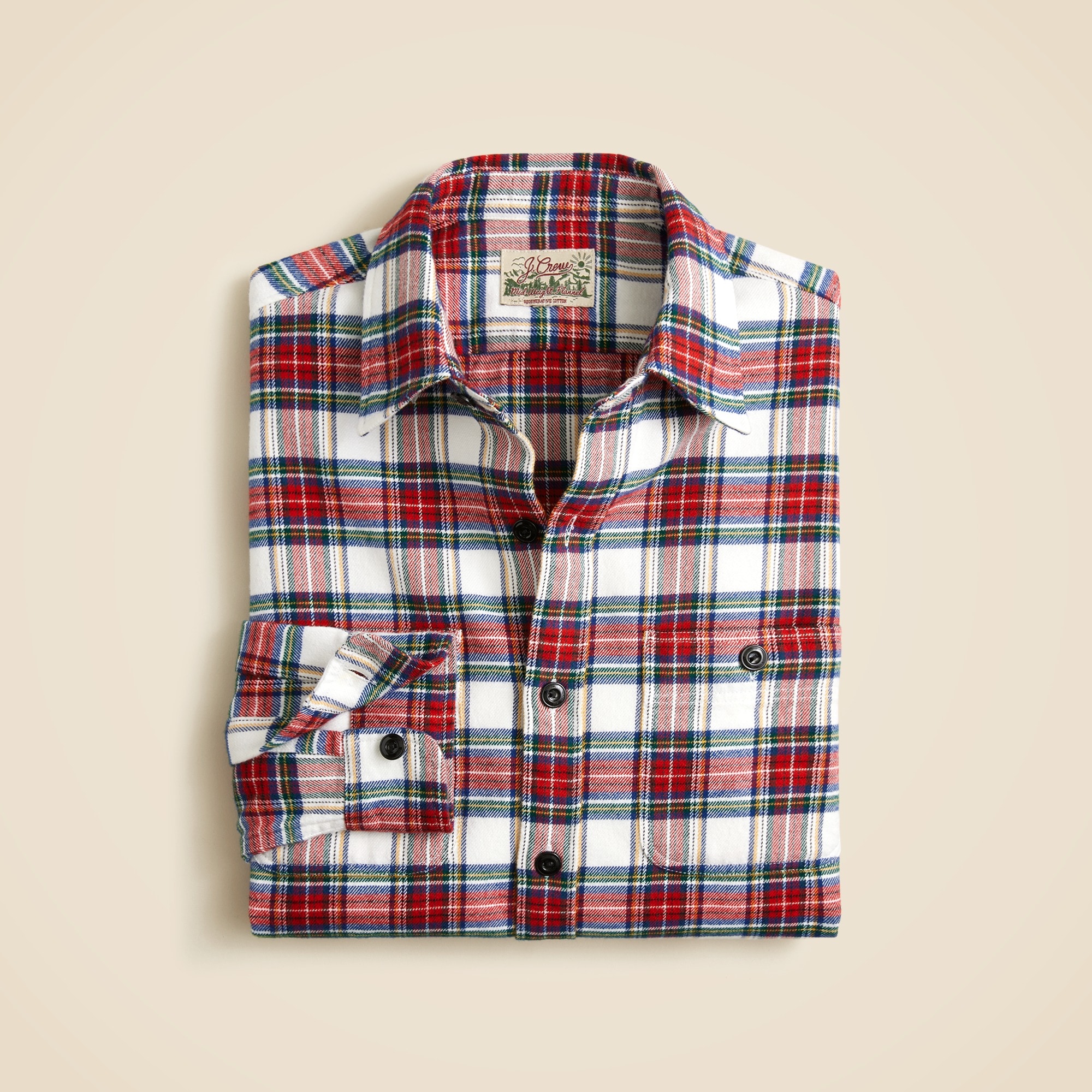 mens Midweight flannel workshirt in regenerative cotton