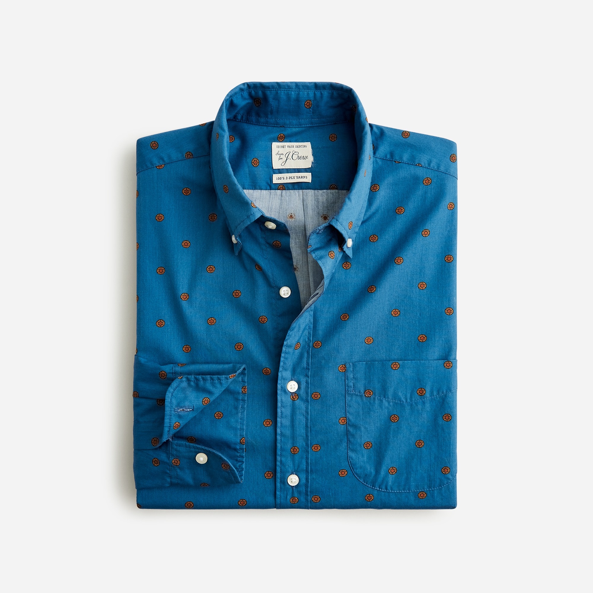  Slim Secret Wash cotton poplin shirt