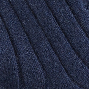 Ribbed cashmere-blend socks NAVY