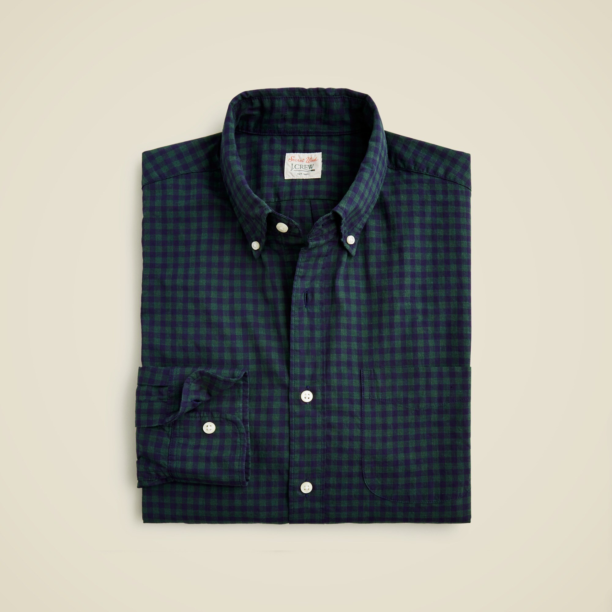 mens Relaxed Secret Wash cotton poplin shirt