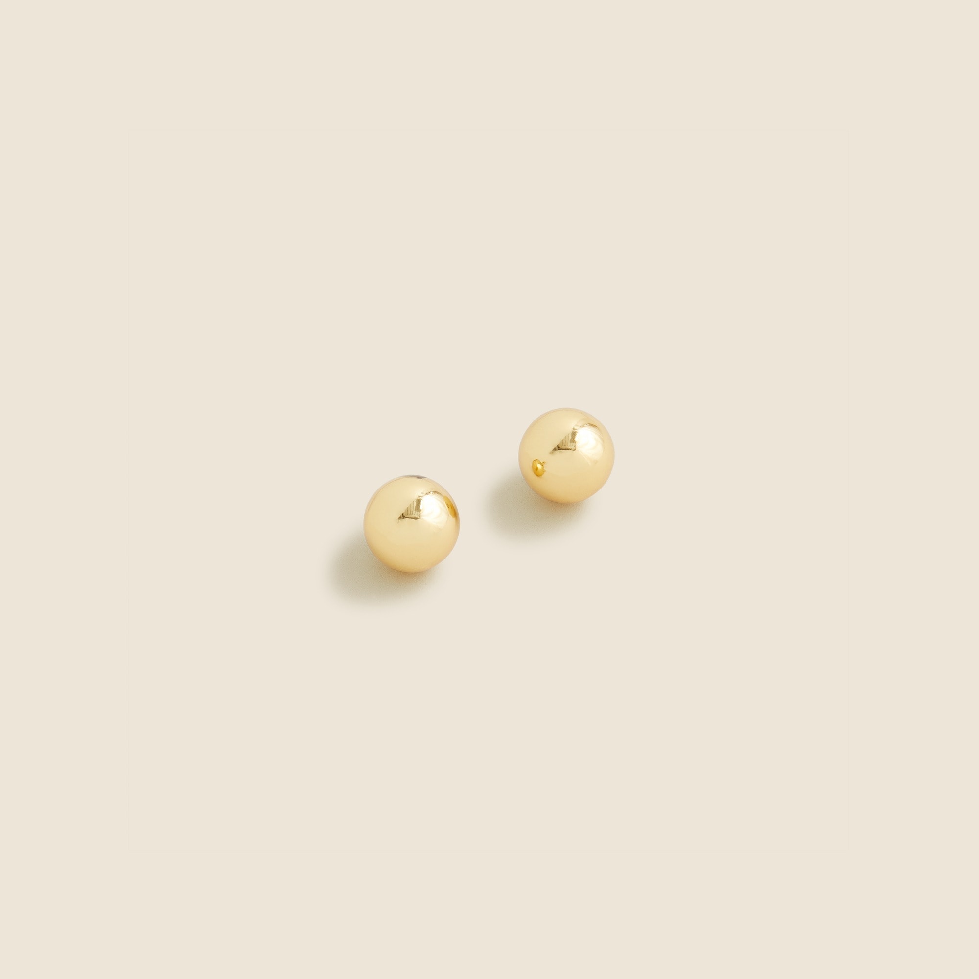 womens Dainty gold-plated ball-stud earrings