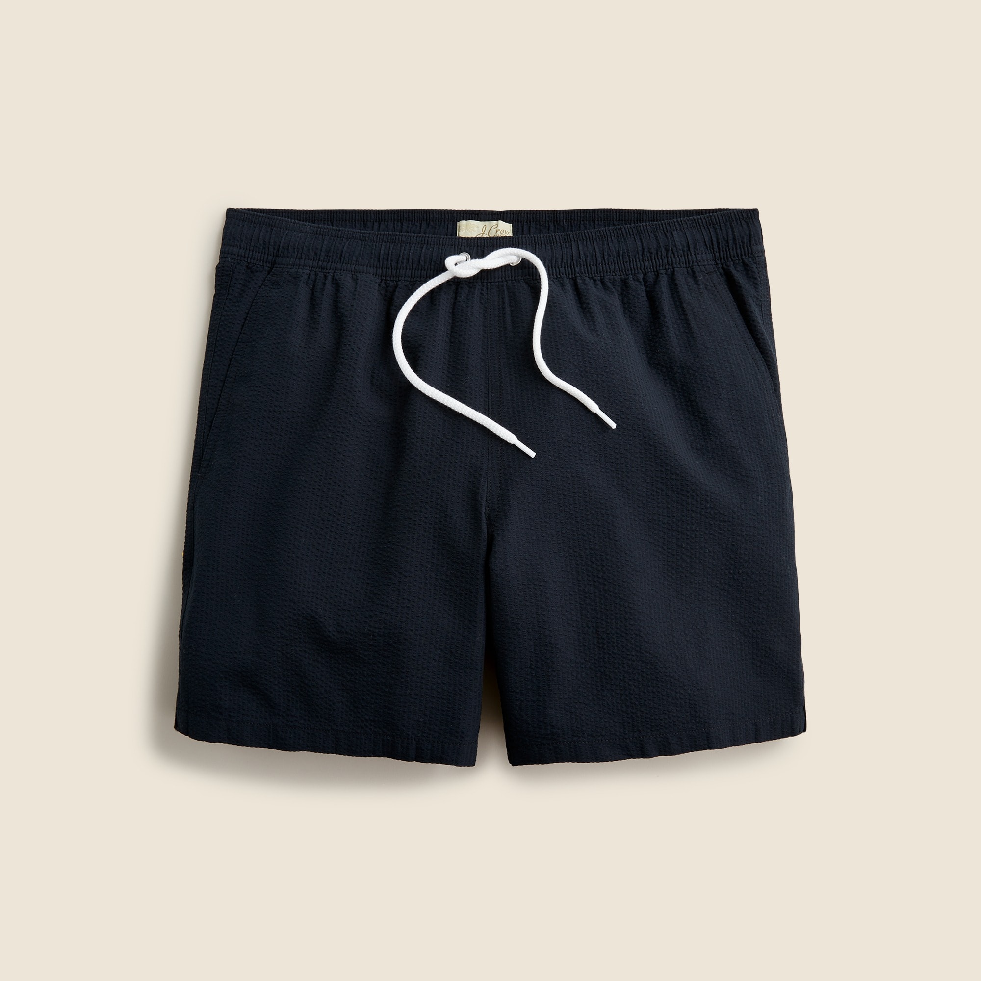 mens 6&apos;&apos; stretch swim trunk in seersucker