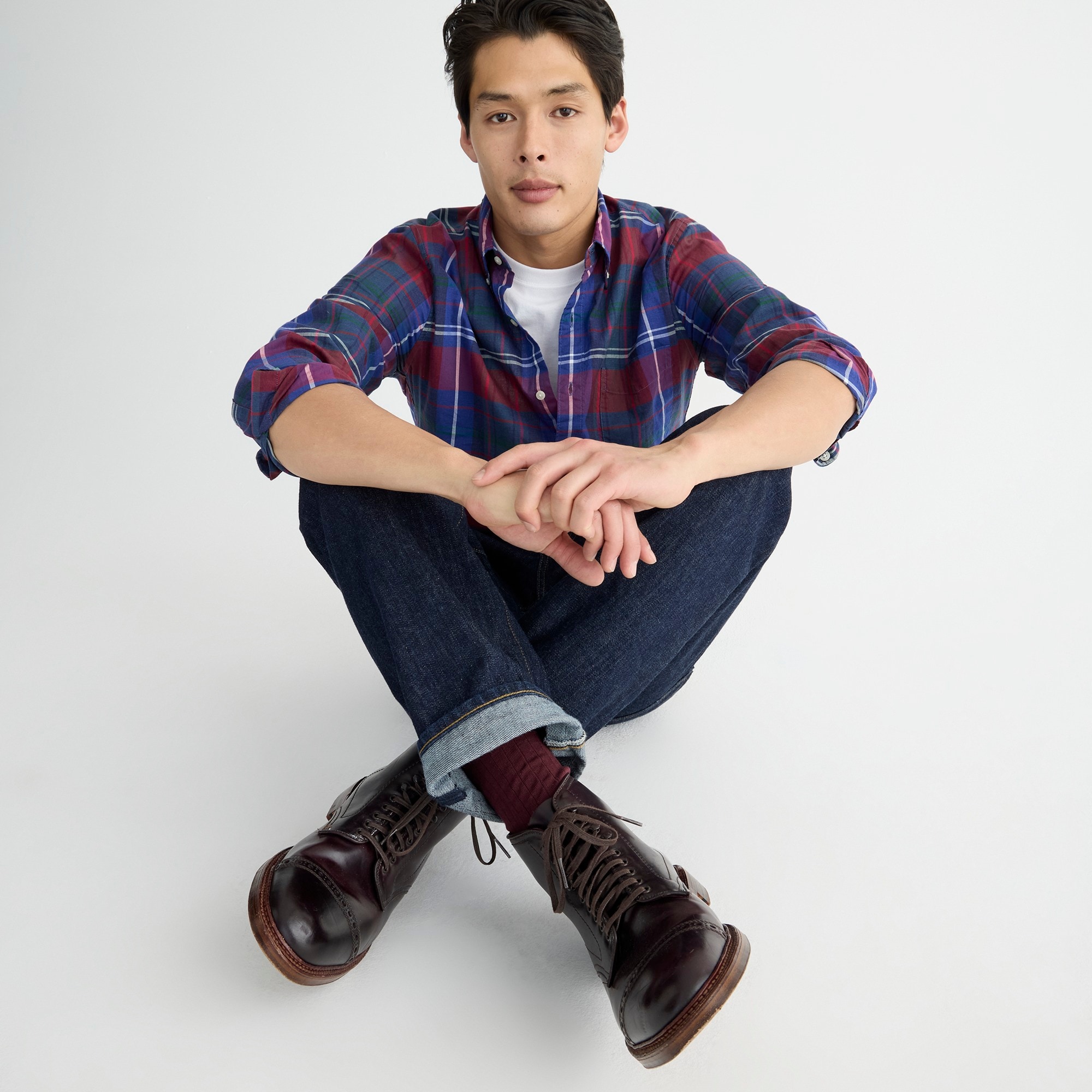 Alden® for J.Crew straight-tip cordovan boots