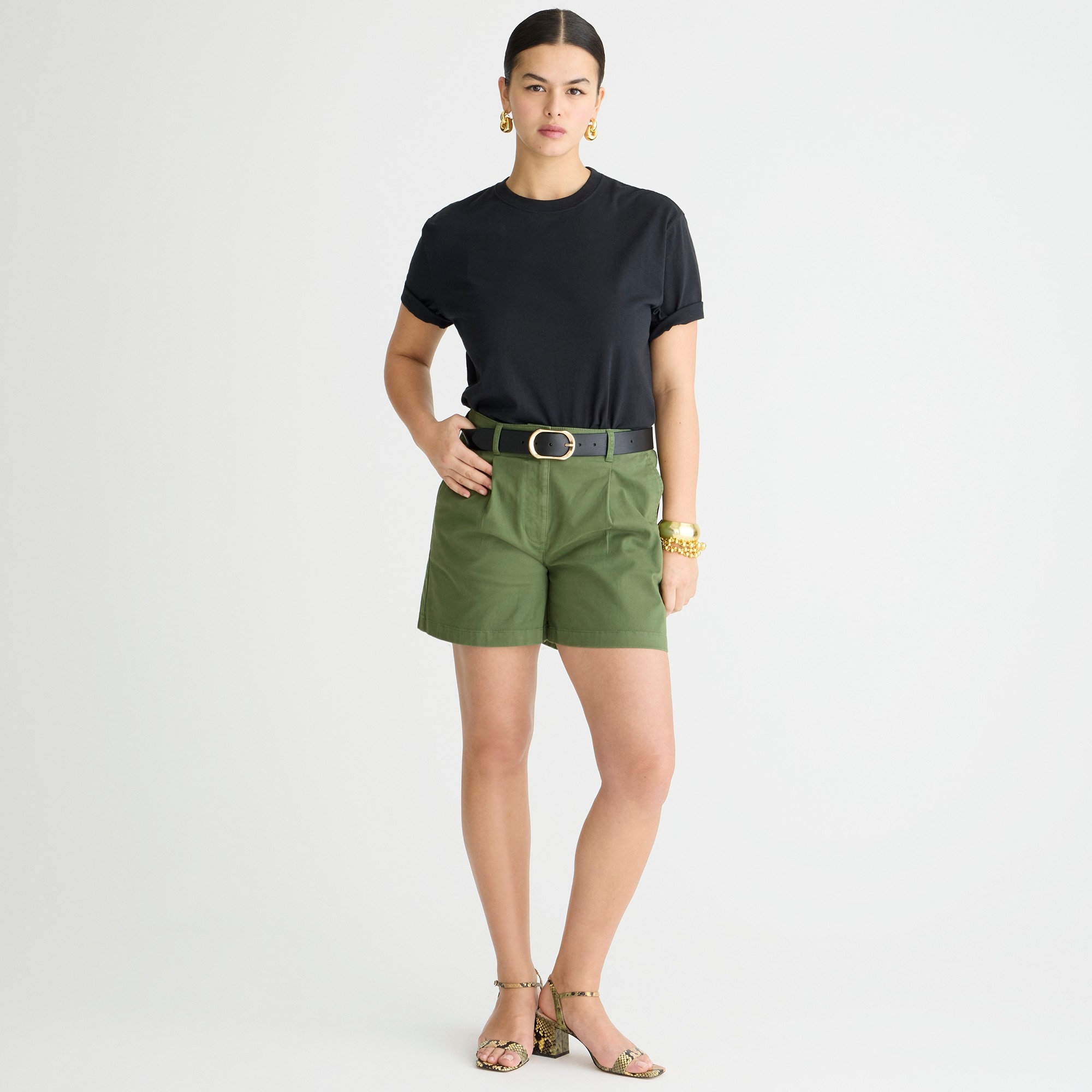 womens Pleated capeside chino short