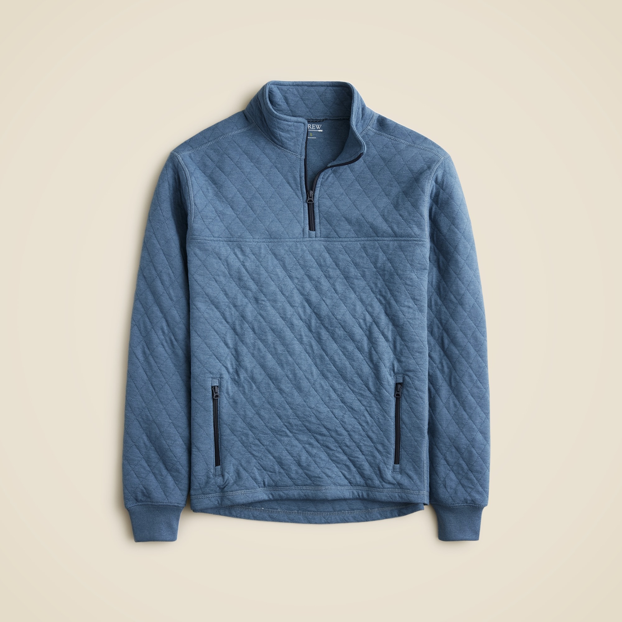 mens Quilted half-zip pullover