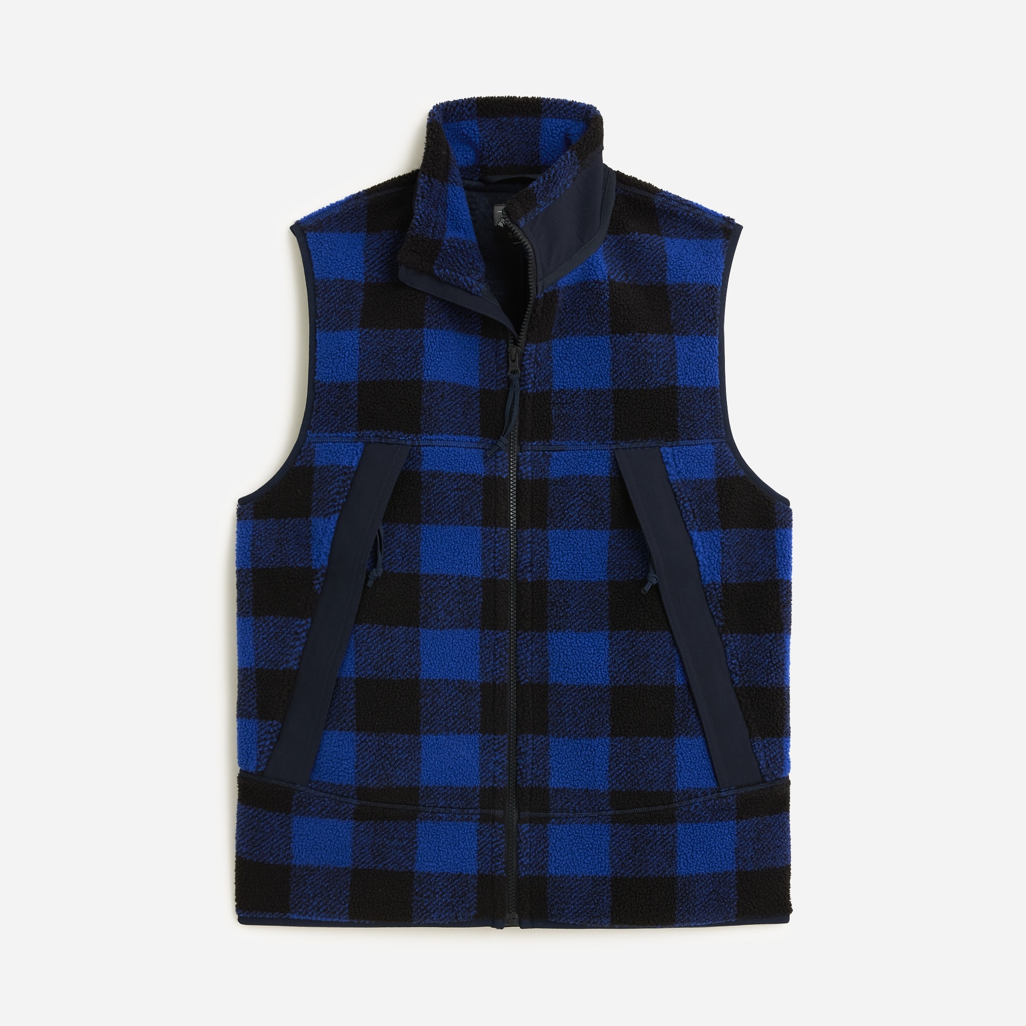  Nordic sherpa fleece vest in print