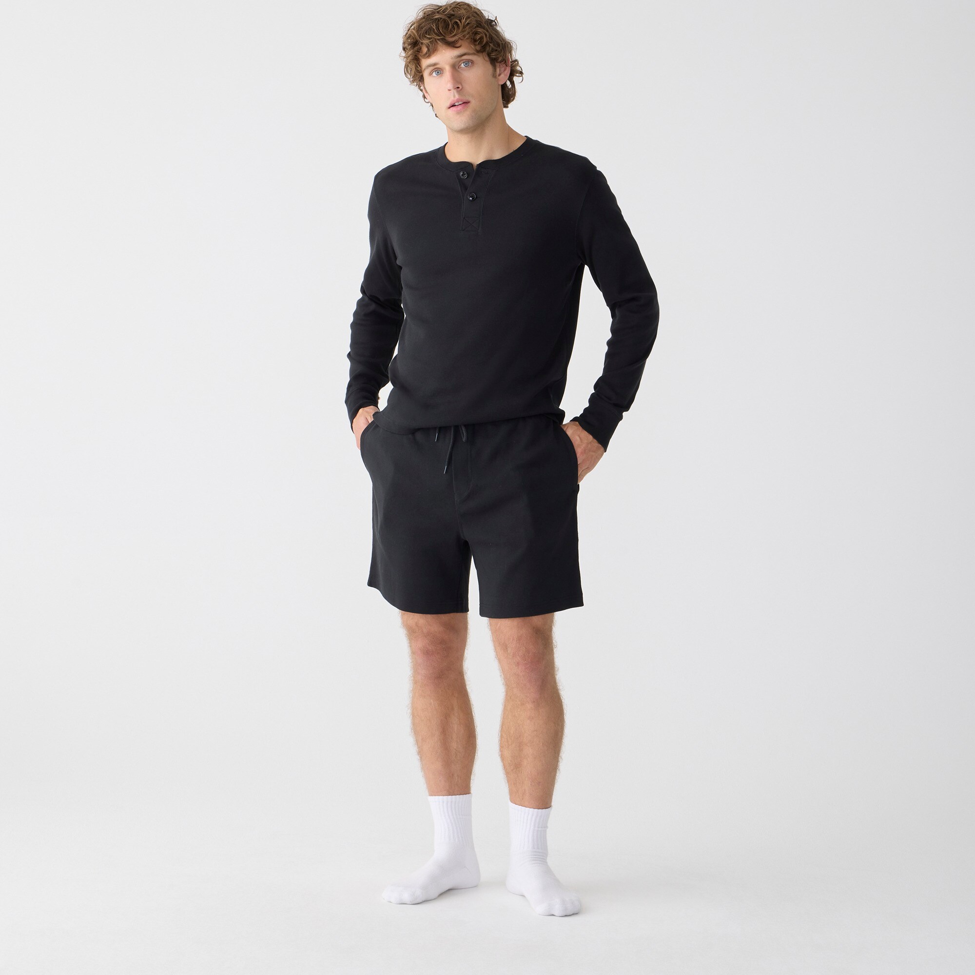 mens Heritage brushed rib-knit shorts