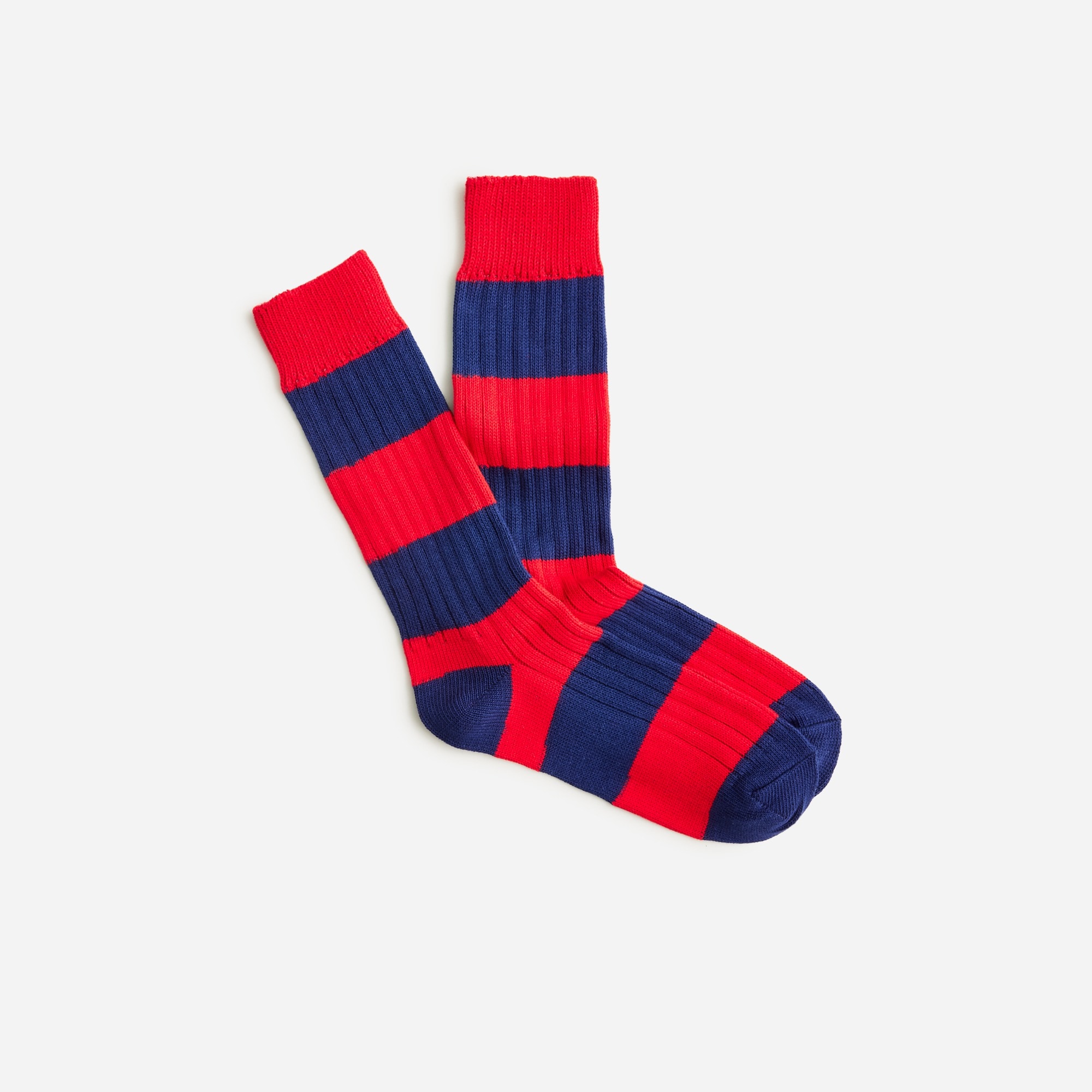  Ribbed cotton-blend crew socks