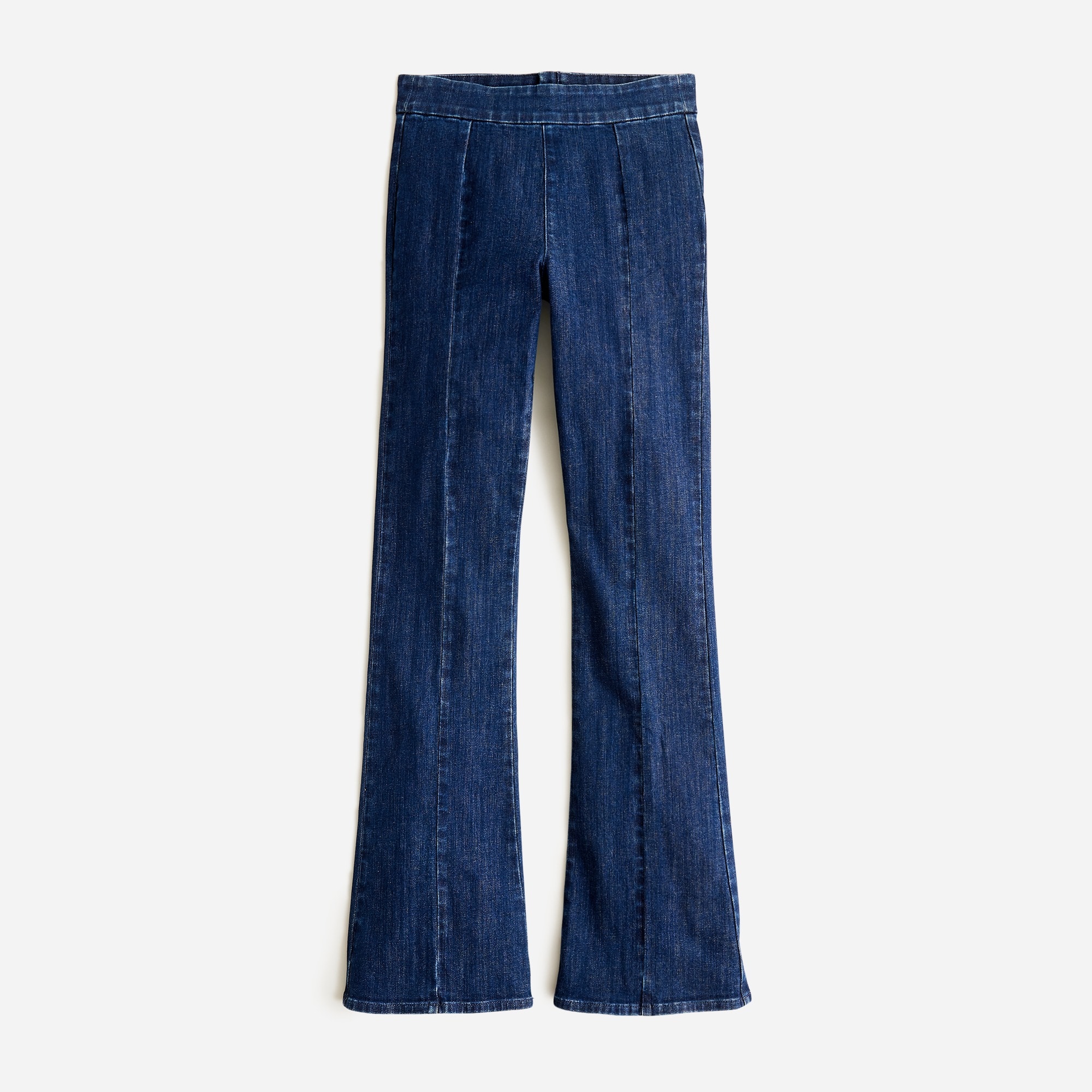  Pintuck skinny flare jean in Night Sky wash