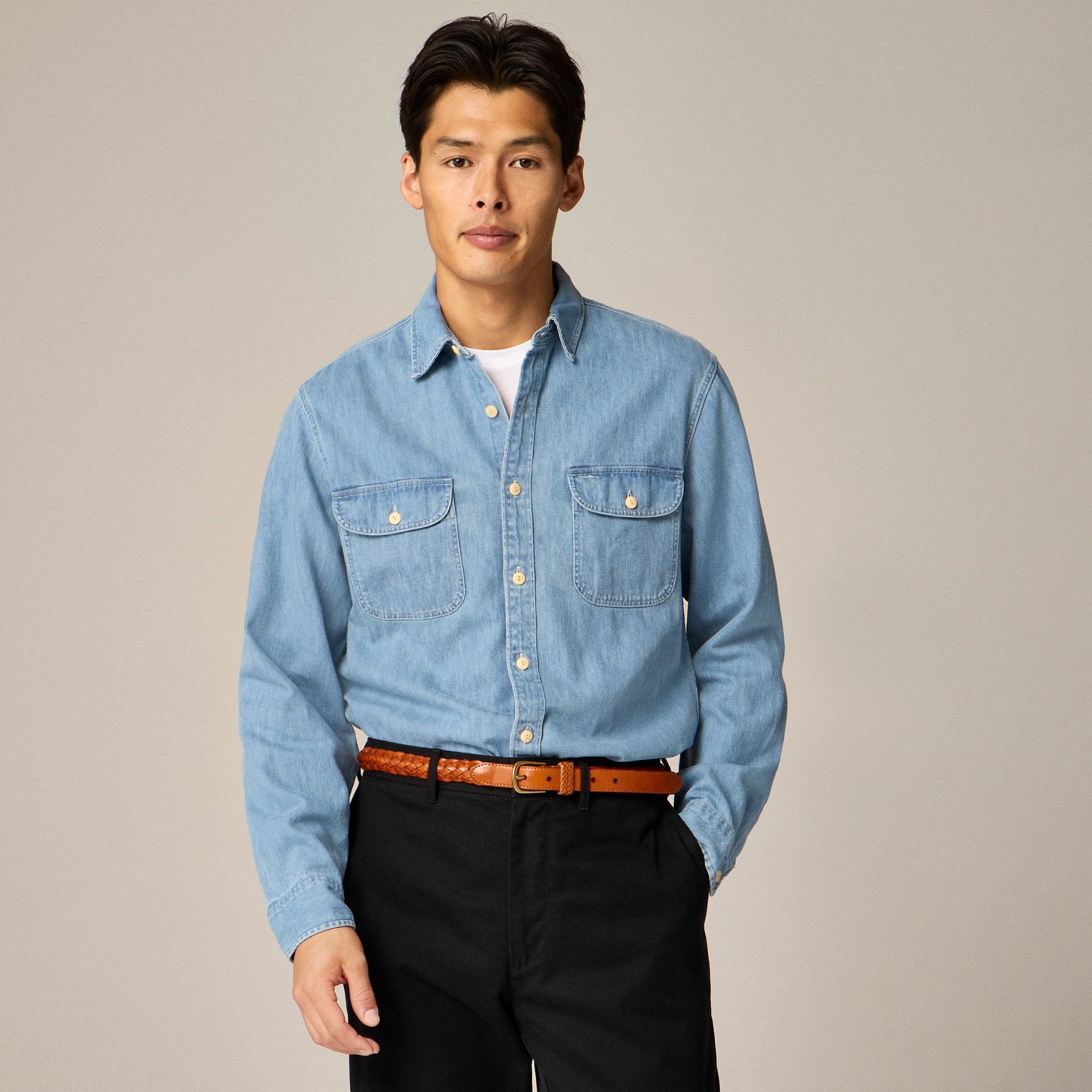 mens Midweight denim workshirt