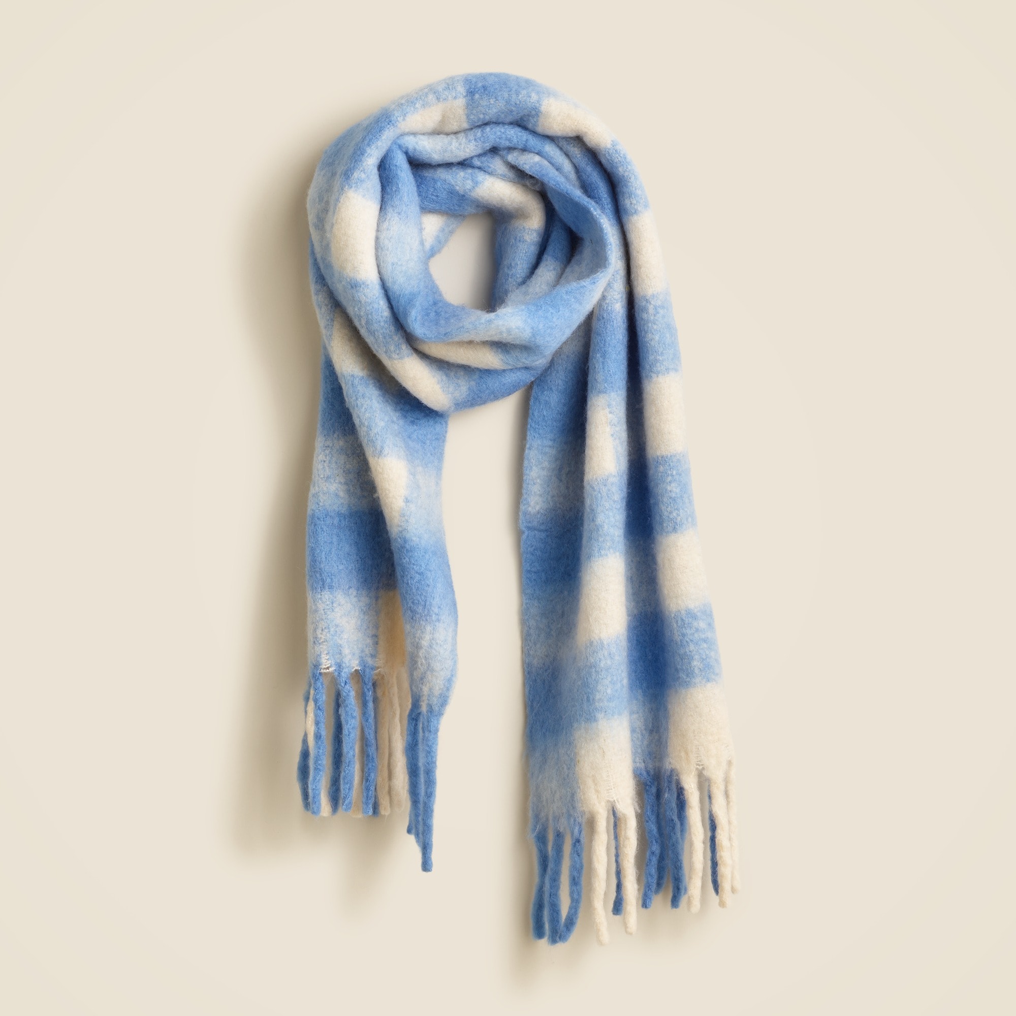 womens Brushed woven scarf in stripe