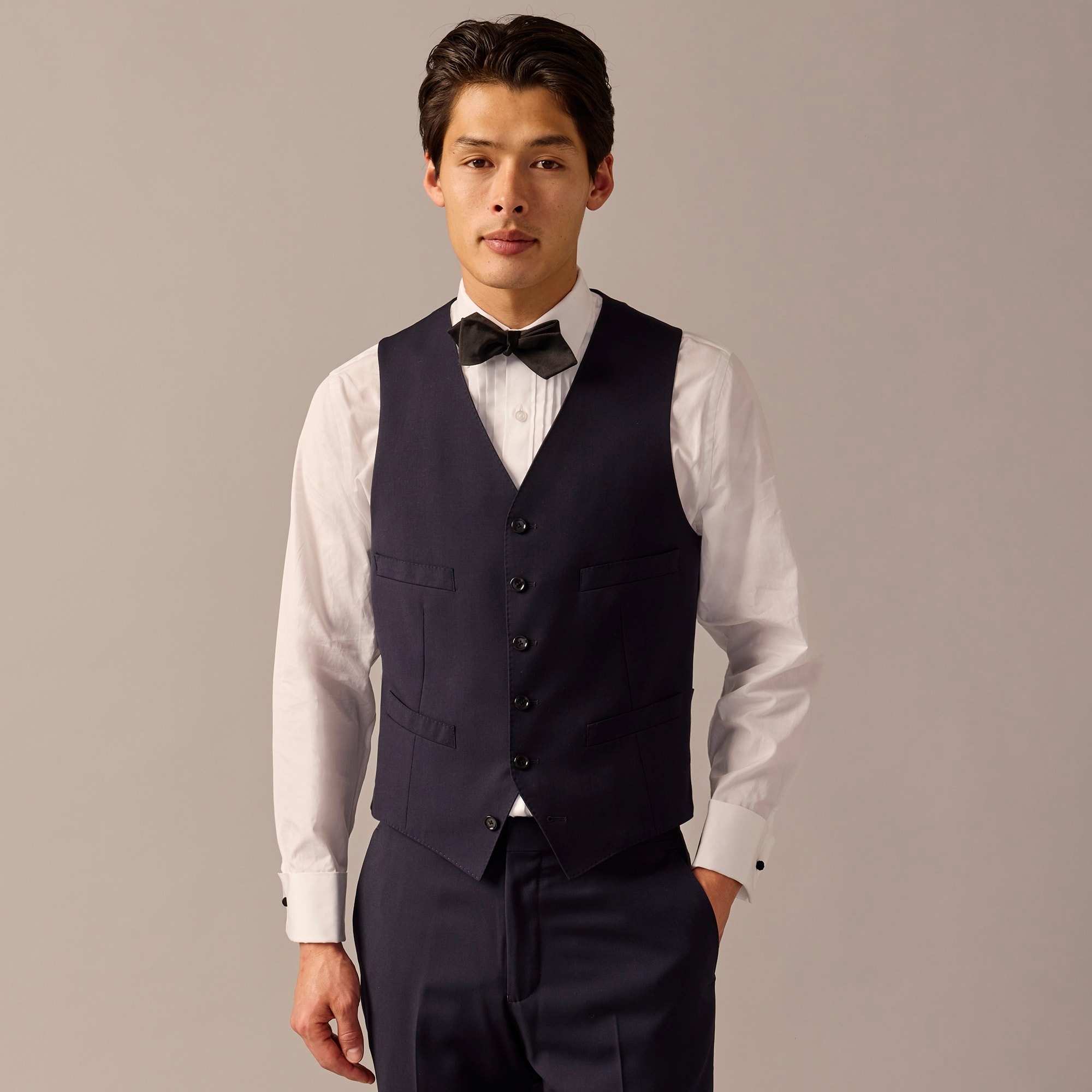 mens Ludlow Slim-fit tuxedo vest in Italian wool