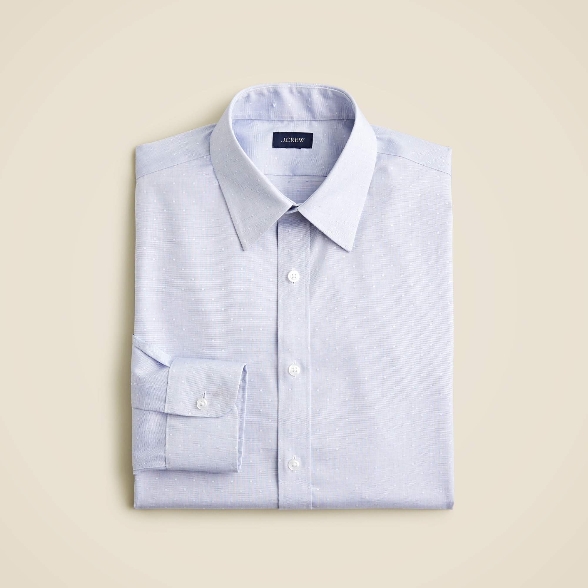 mens Bowery wrinkle-free dobby dress shirt with point collar