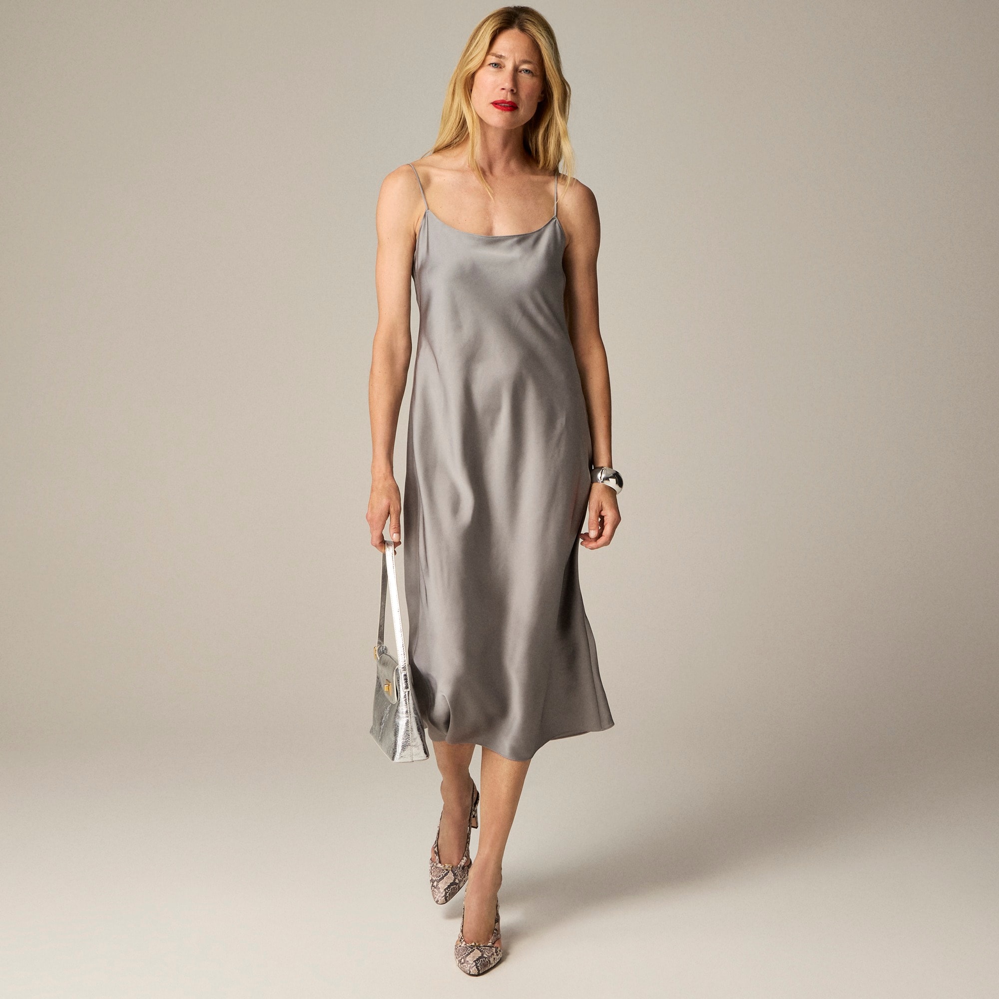 womens Gwyneth slip dress in luster charmeuse