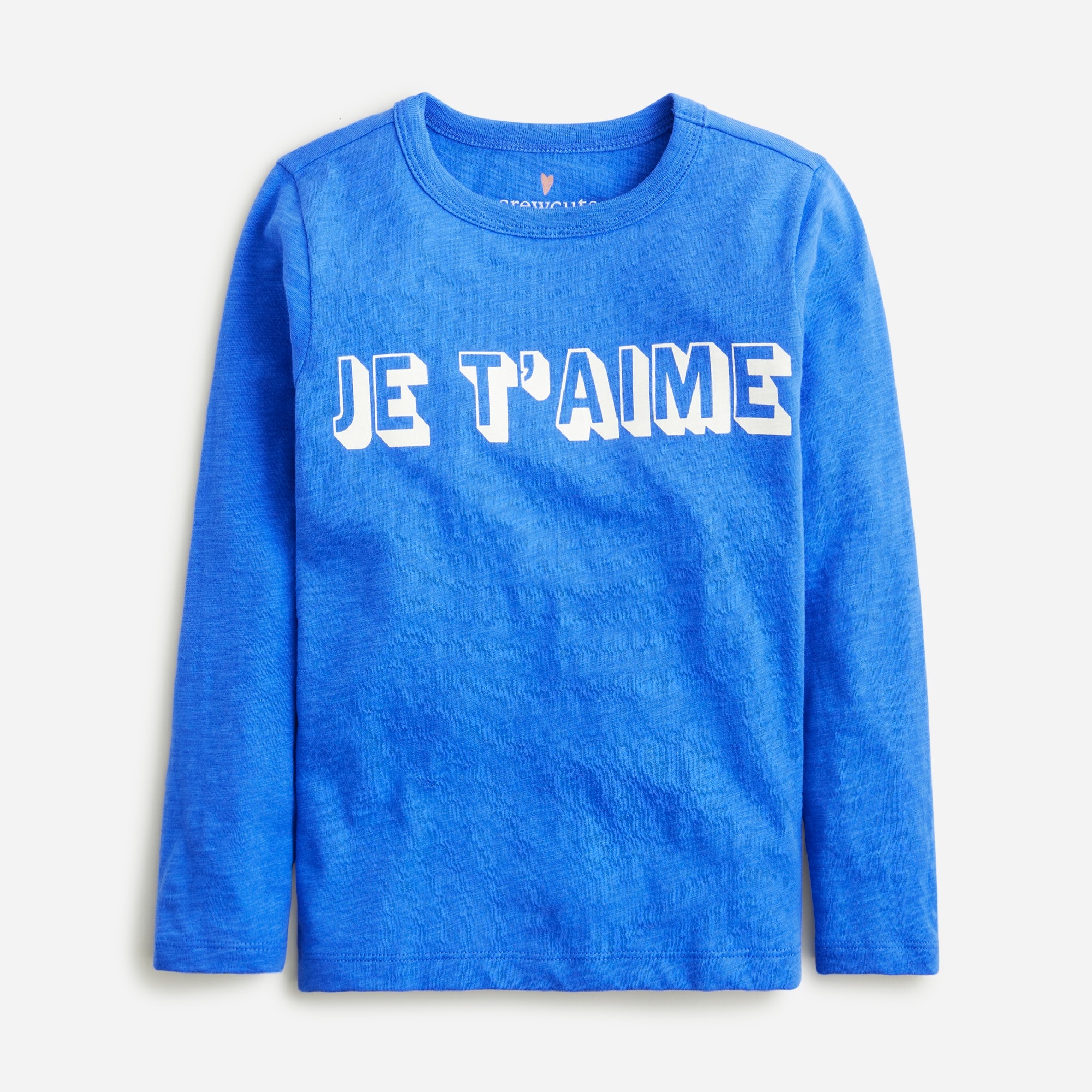  Kids' long-sleeve &quot;je t'aime&quot; graphic T-shirt