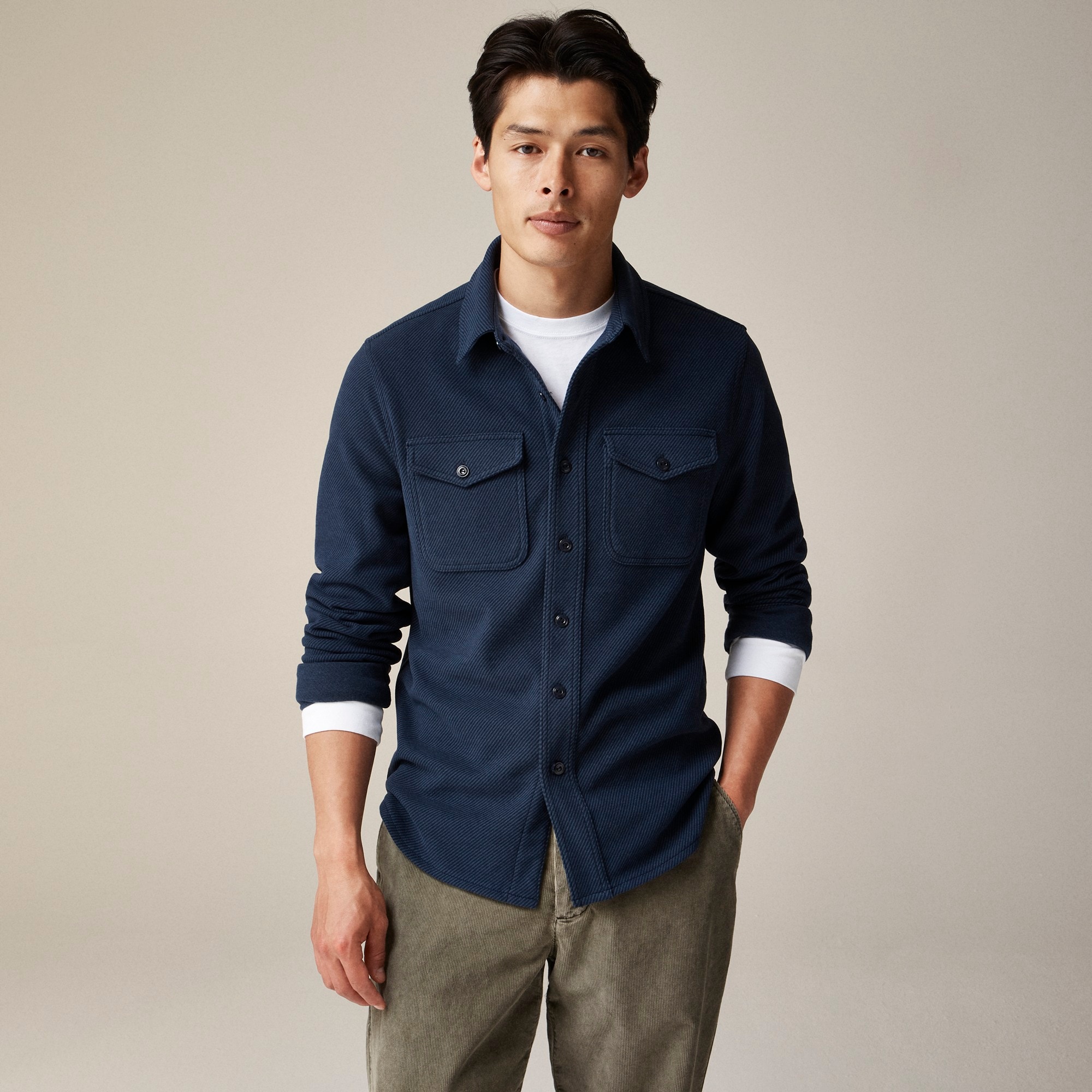 mens Seaboard soft-knit shirt in plaid