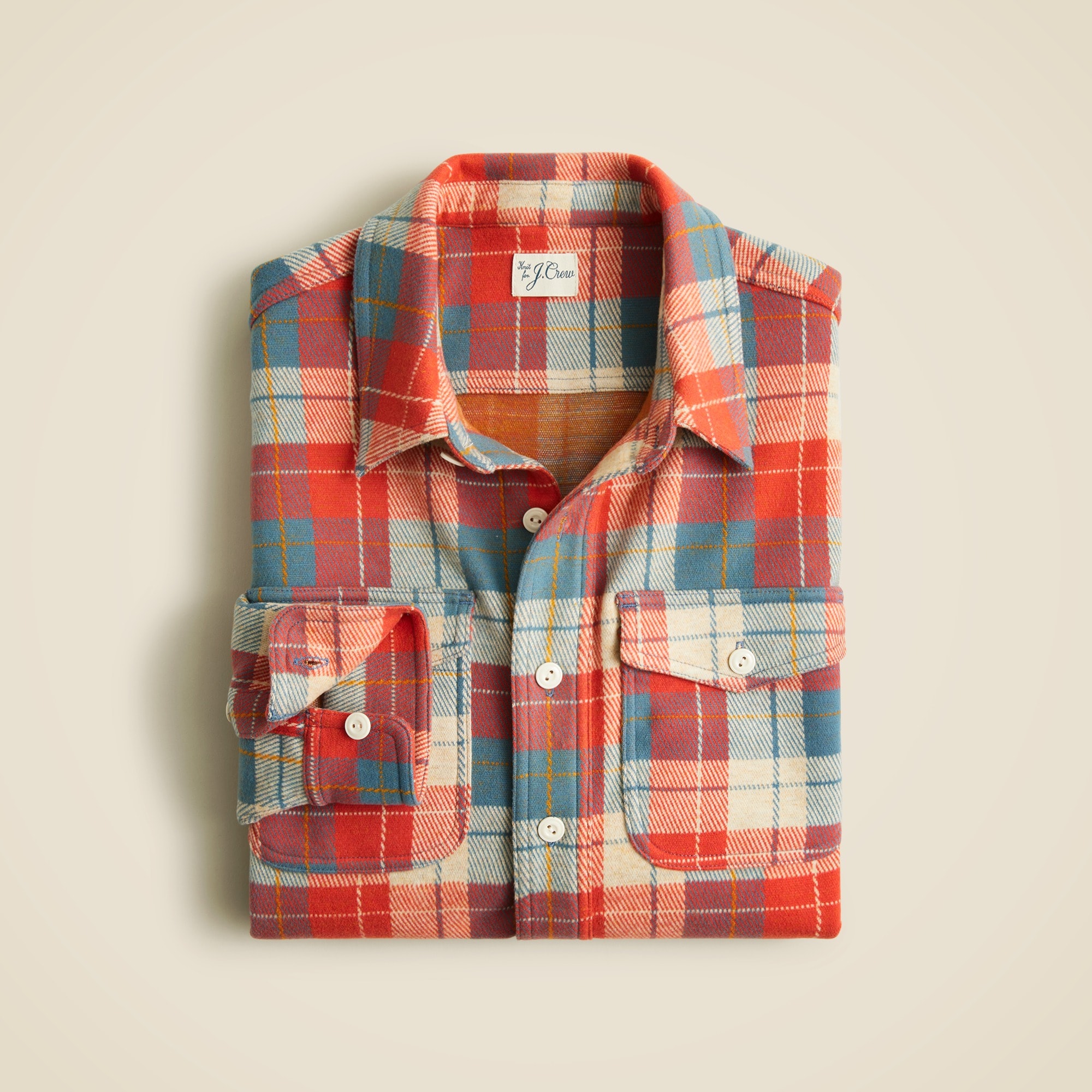 mens Seaboard soft-knit shirt in plaid