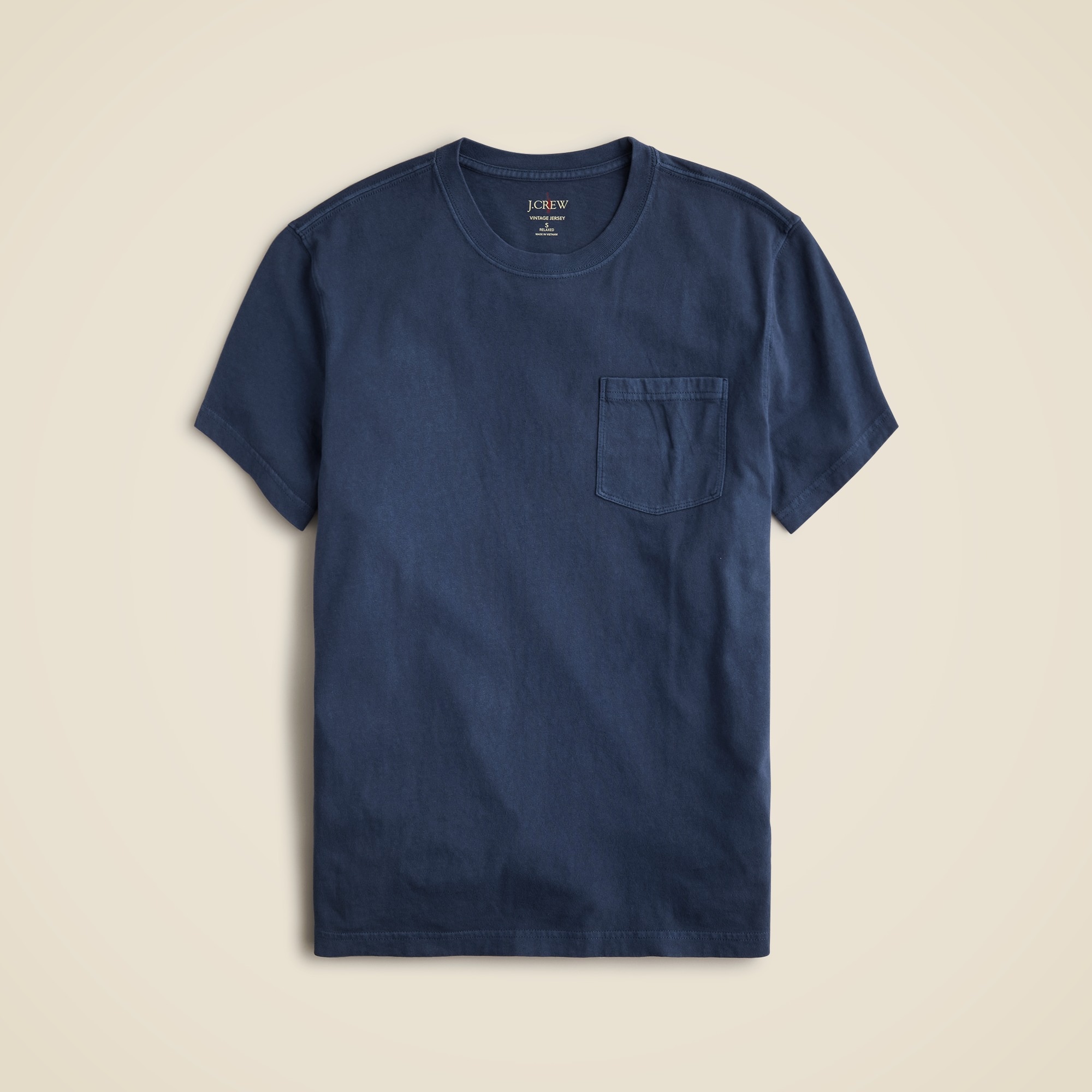 mens Vintage-wash cotton pocket T-shirt