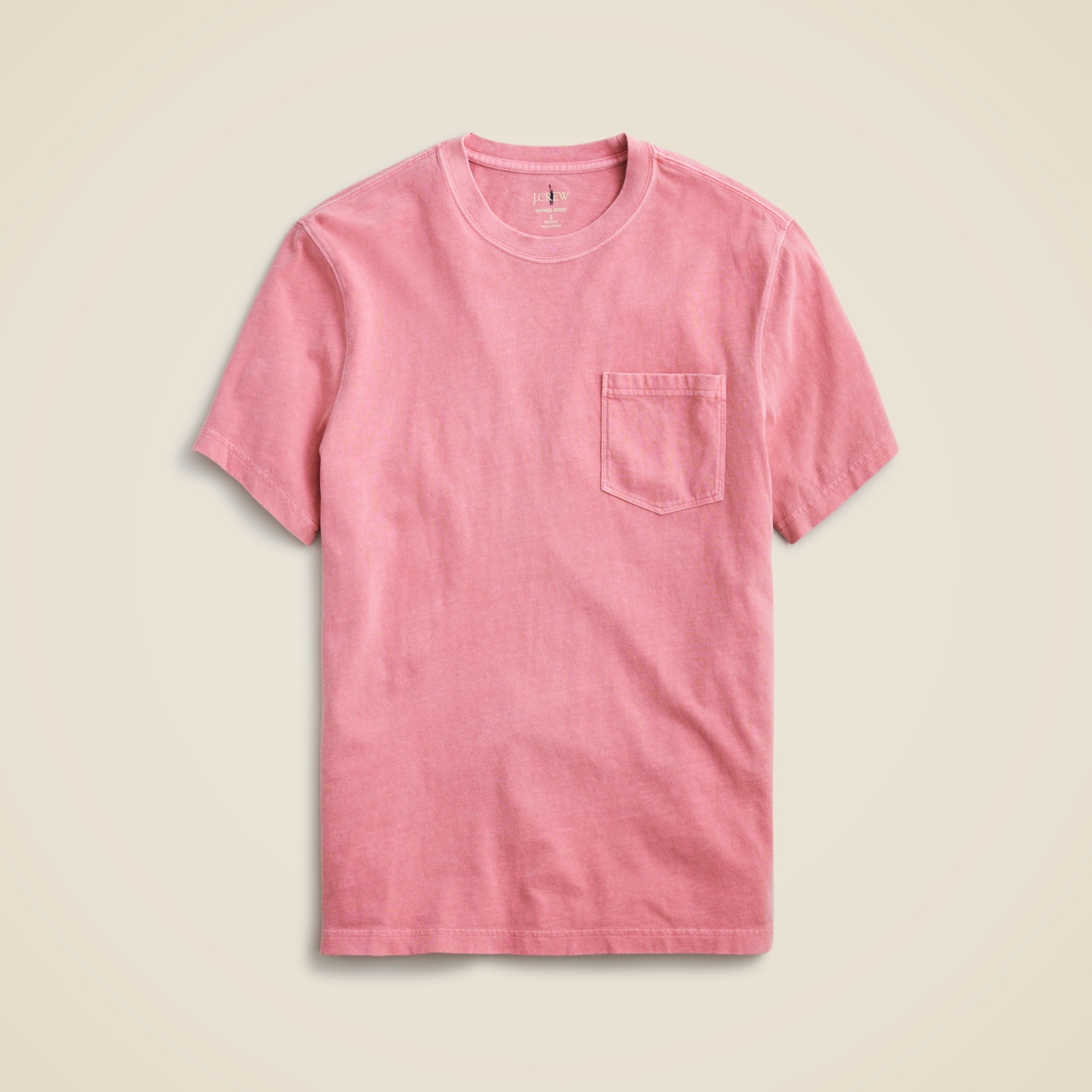 mens Vintage-wash cotton pocket T-shirt