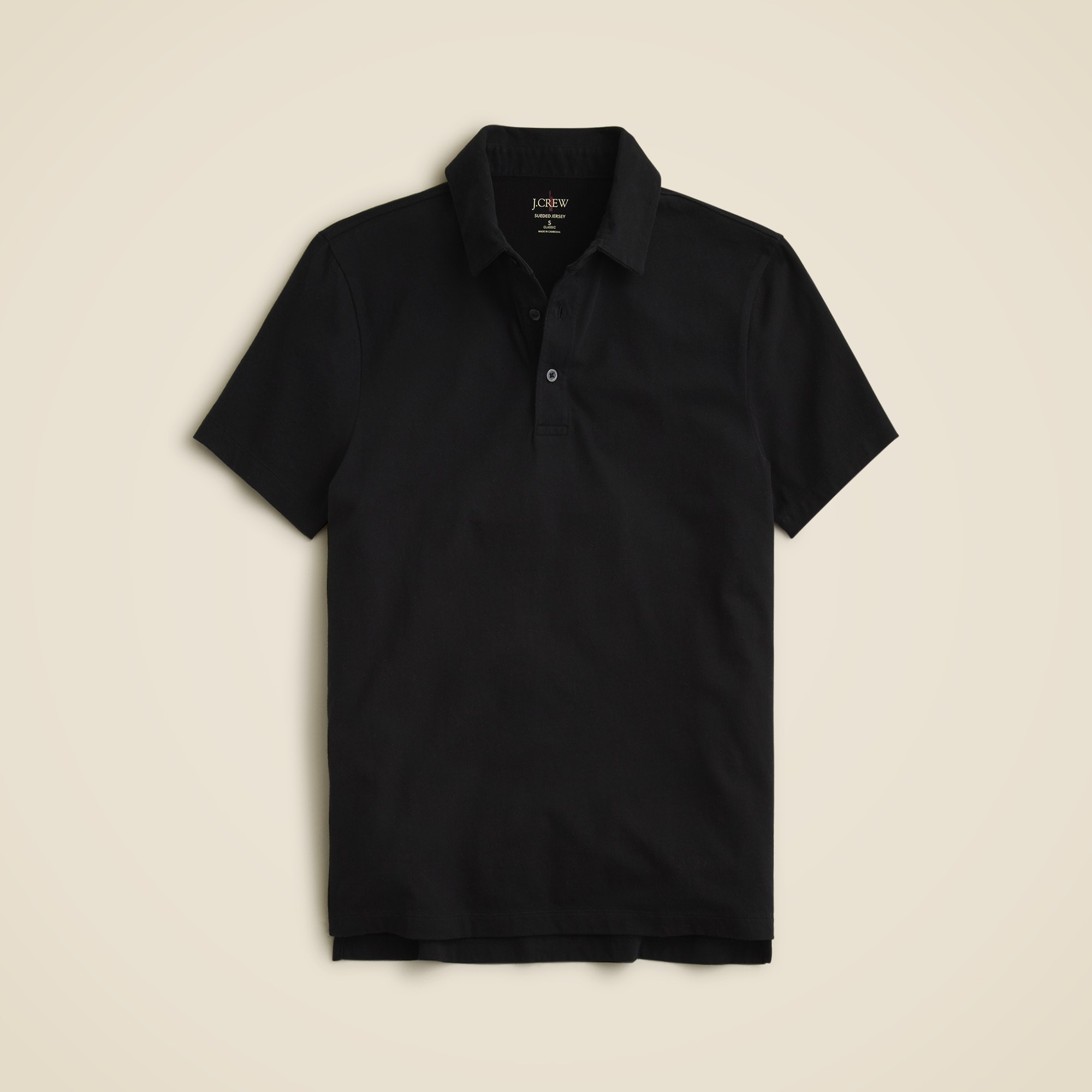 mens Sueded cotton polo shirt