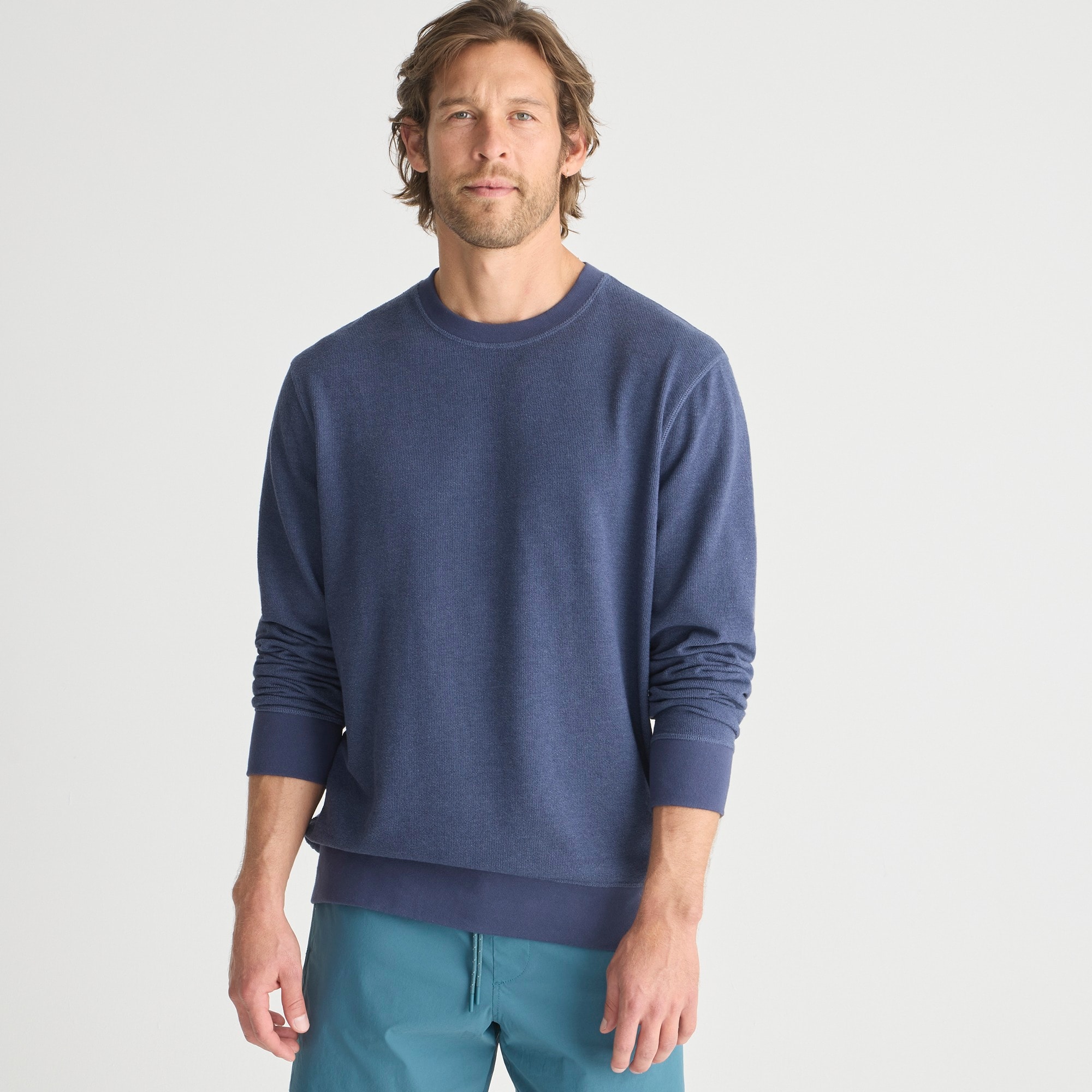 mens Long-sleeve textured sweater-tee