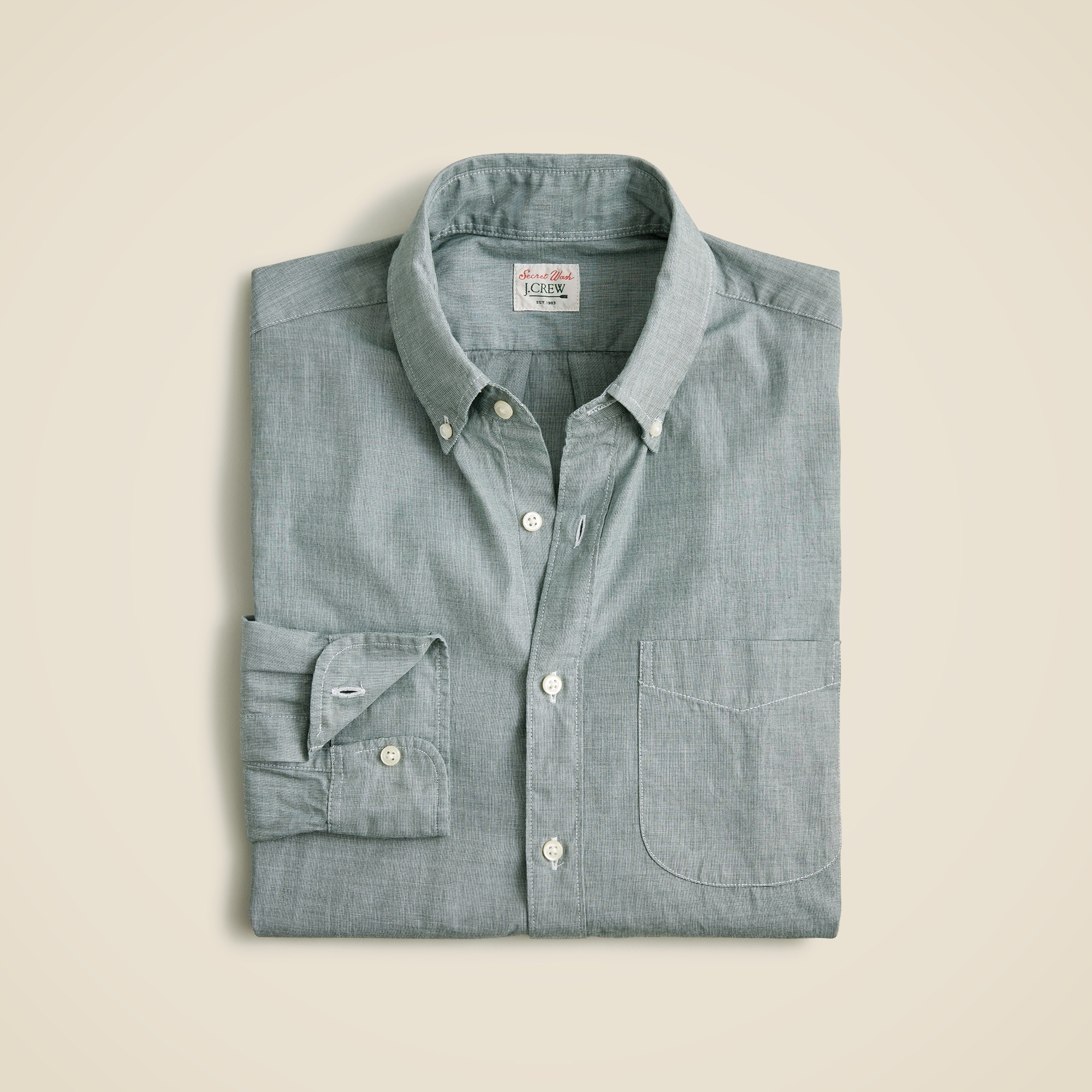 mens Secret Wash cotton poplin shirt