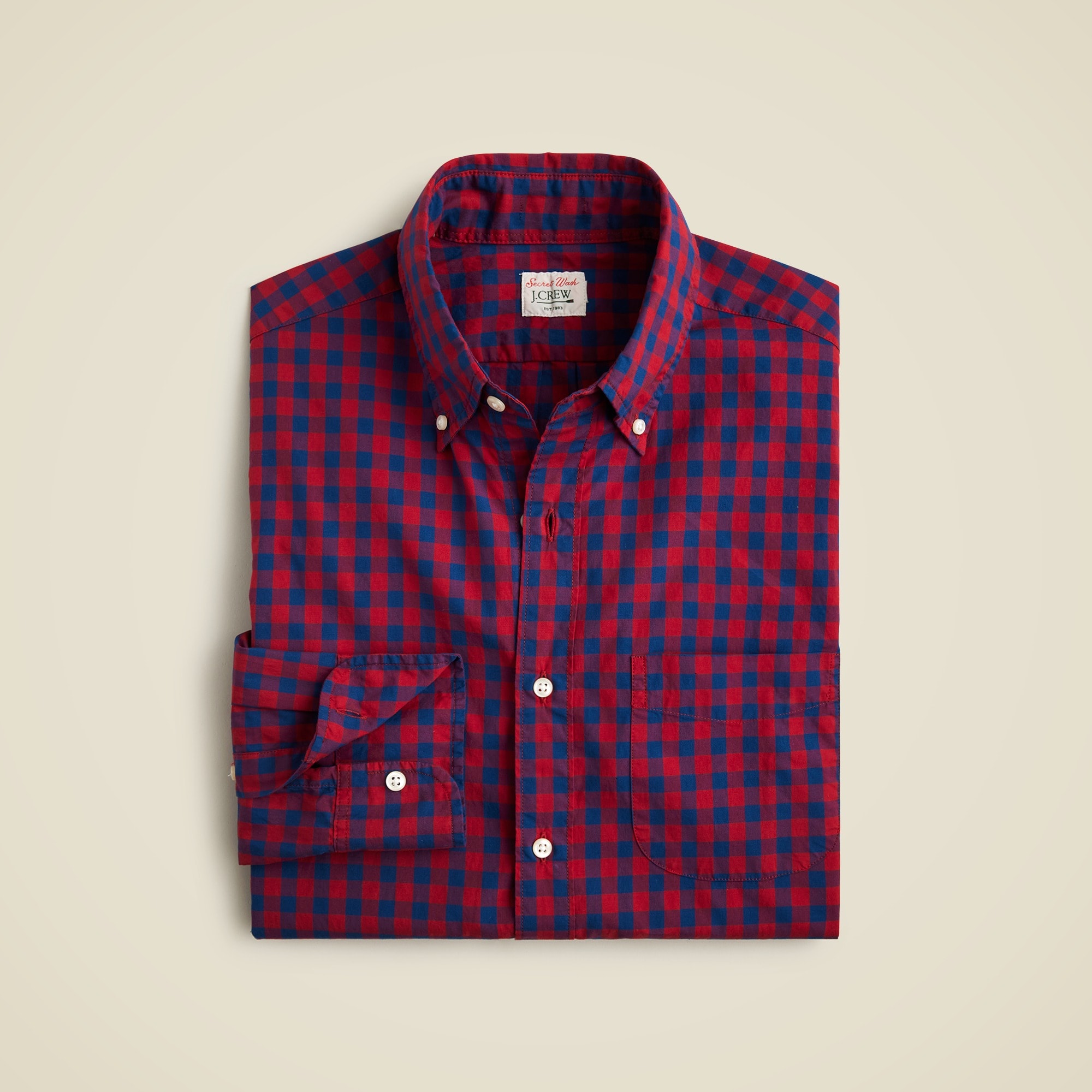 mens Secret Wash cotton poplin shirt