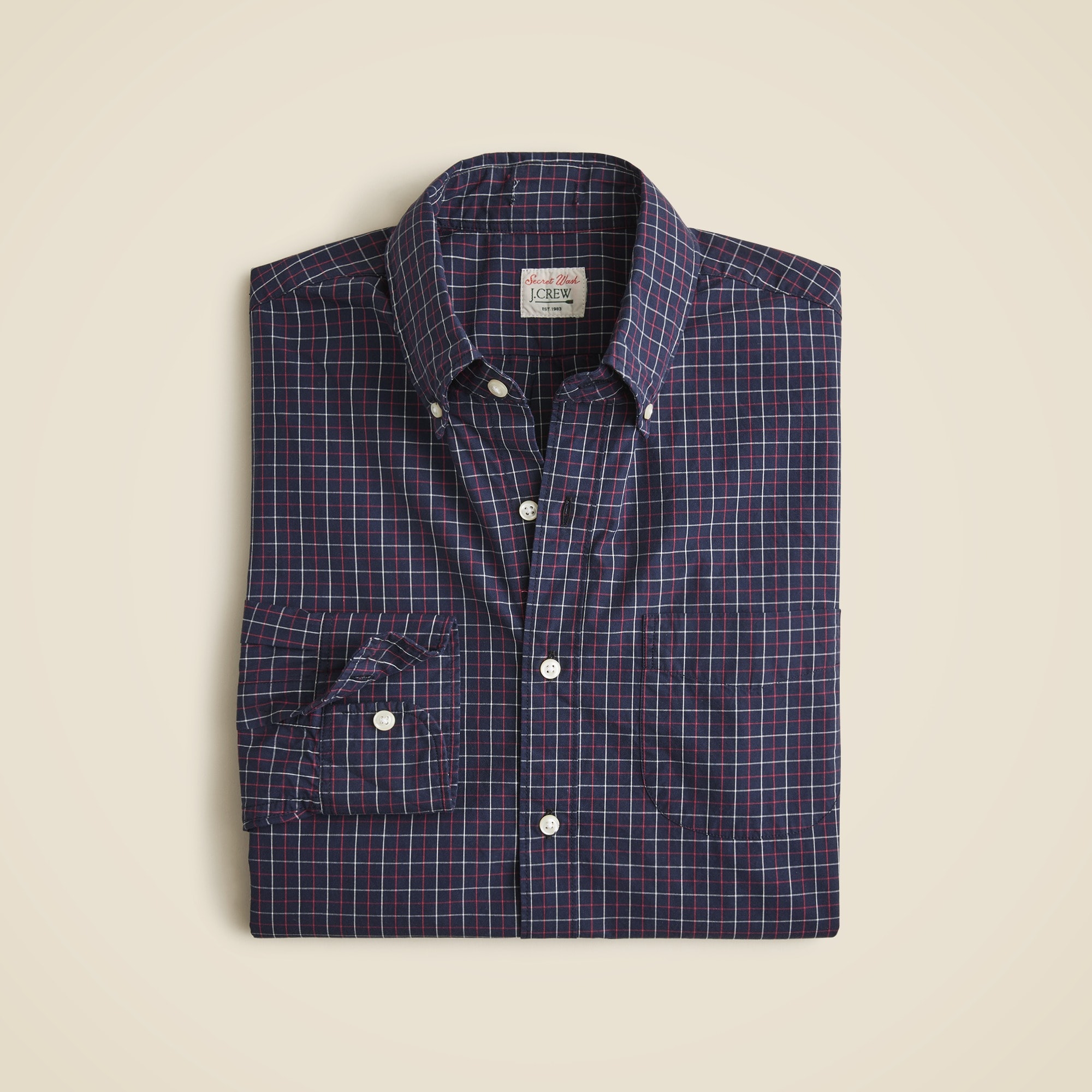 mens Secret Wash cotton poplin shirt