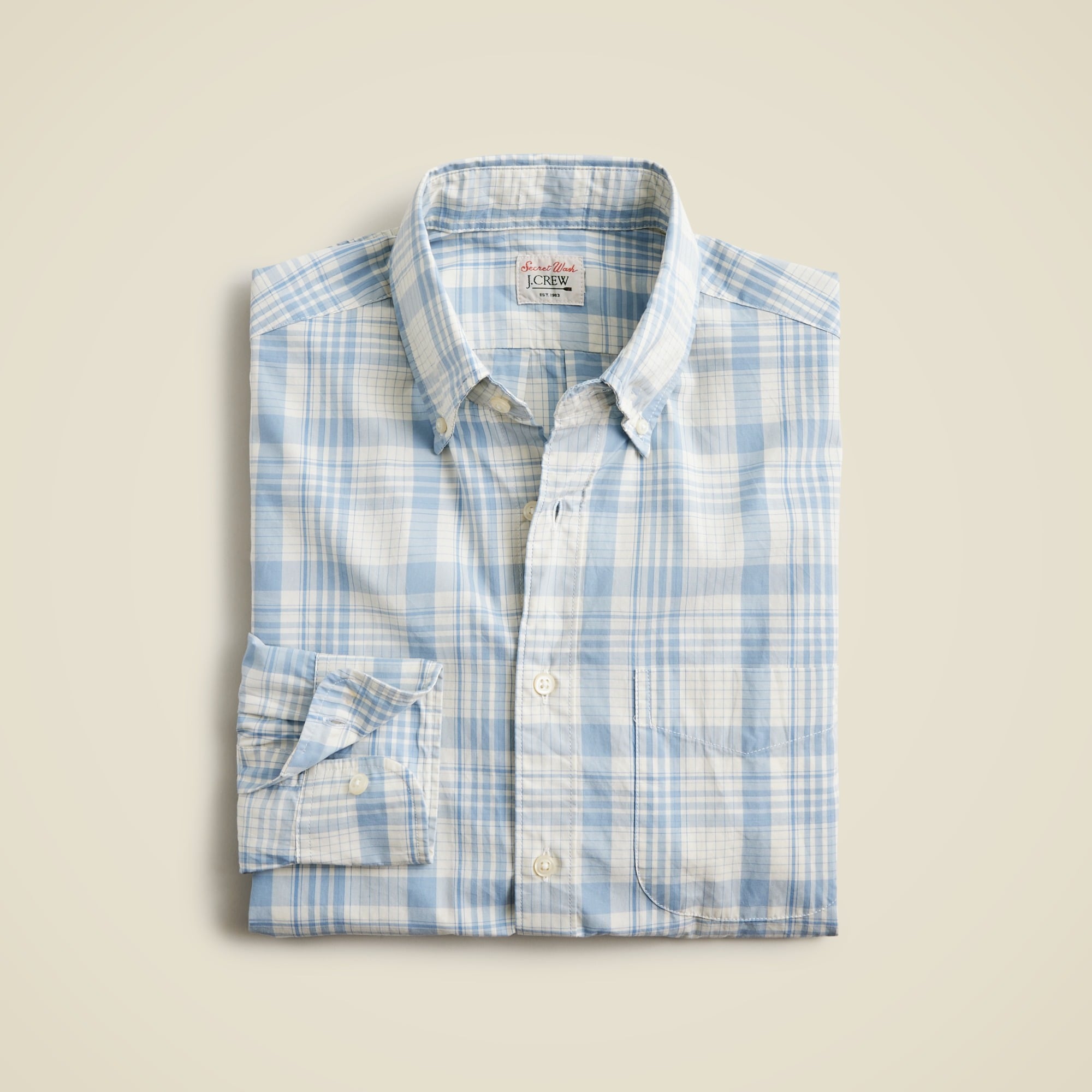 mens Secret Wash cotton poplin shirt