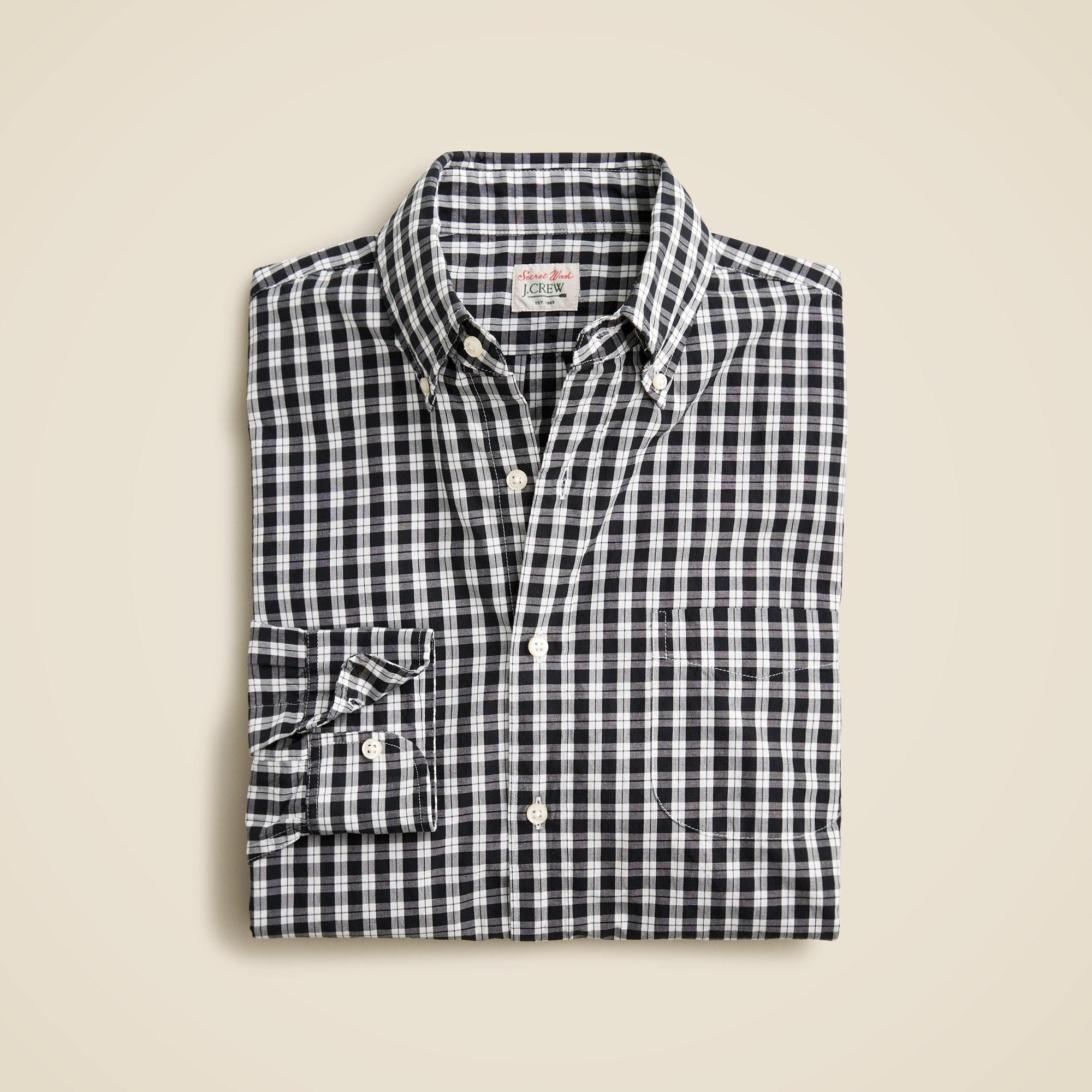 mens Secret Wash cotton poplin shirt