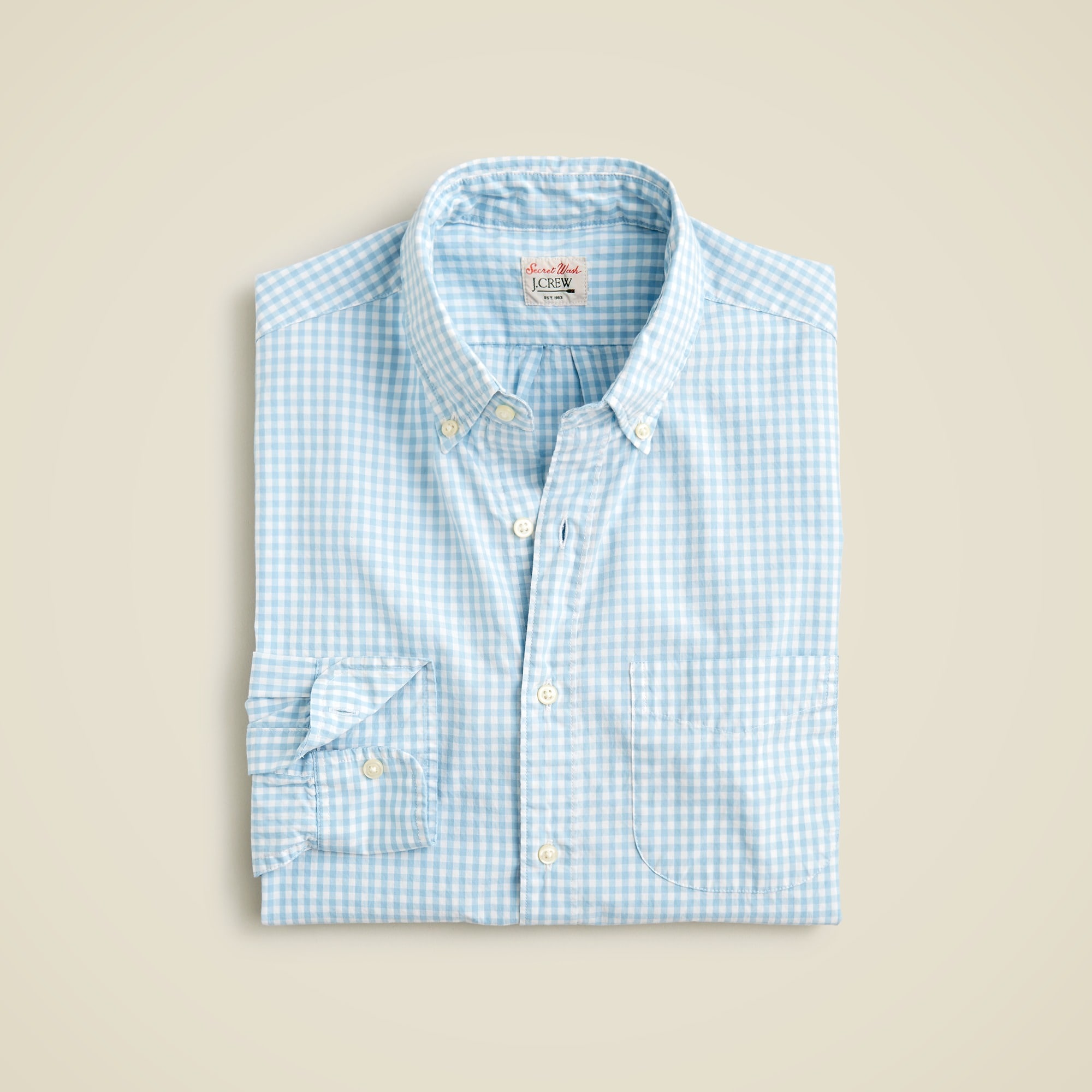 mens Secret Wash cotton poplin shirt